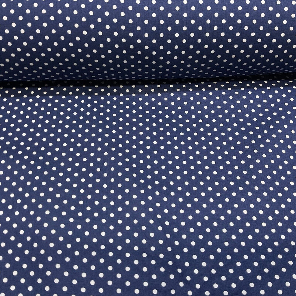 Soft Touch 100% Cotton 4mm pin Spot Dot printed dress fabric M1646