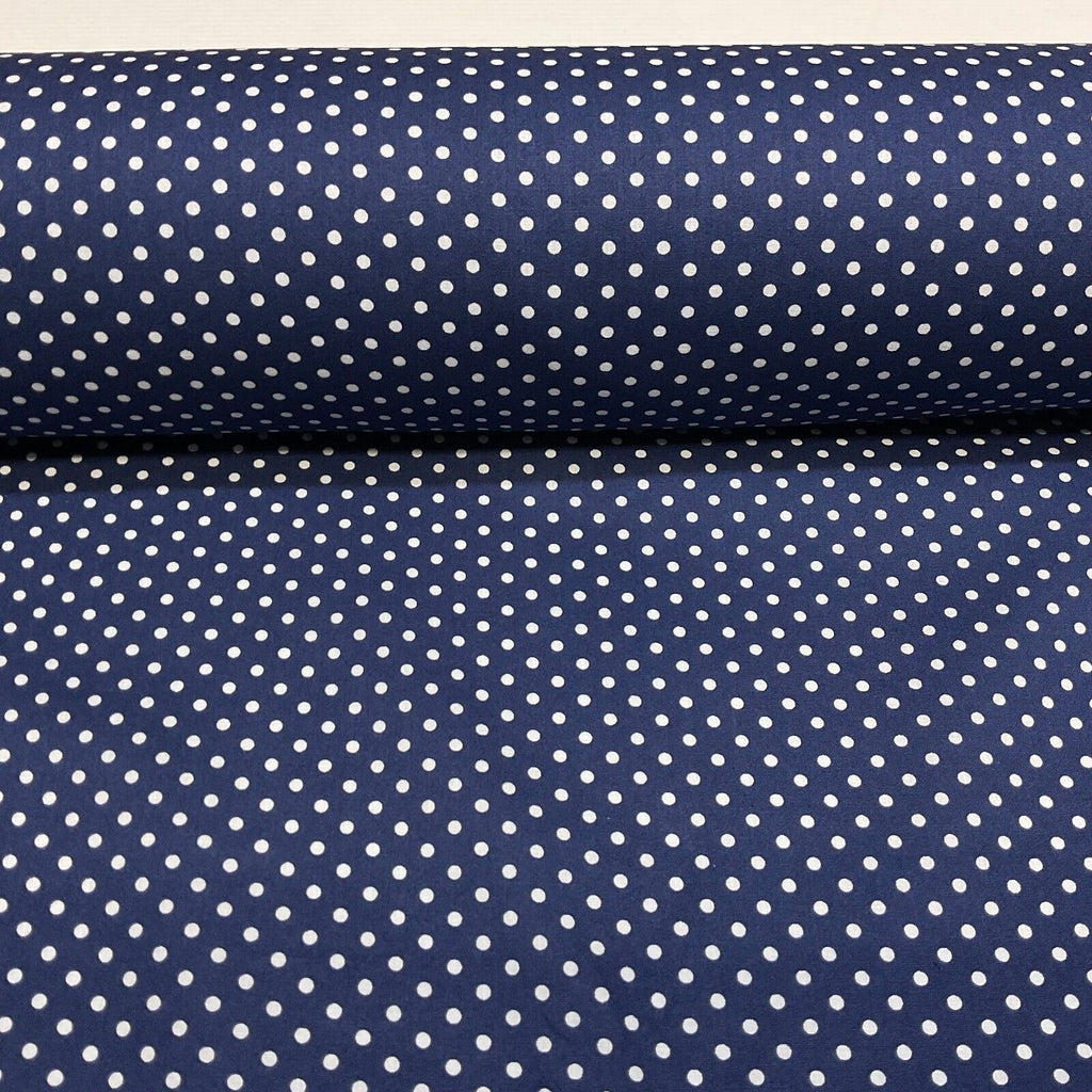 Soft Touch 100% Cotton 4mm pin Spot Dot printed dress fabric M1646