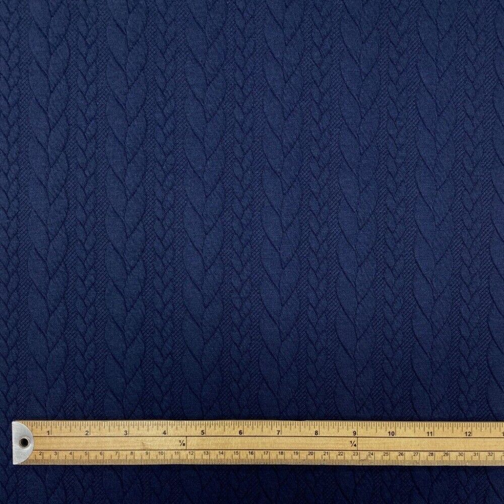 Plain Cable Knit Jersey ideal for jumpers cardigans sweaters Fabric M1659