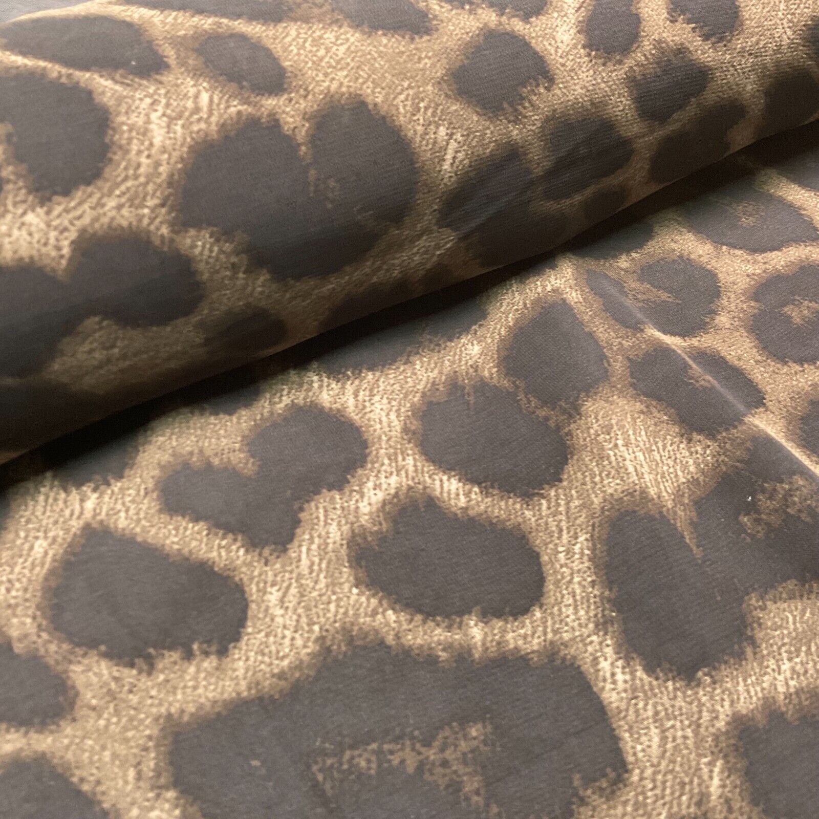 Animal Print printed chiffon leopard brown sewing scarf  fabric M1613