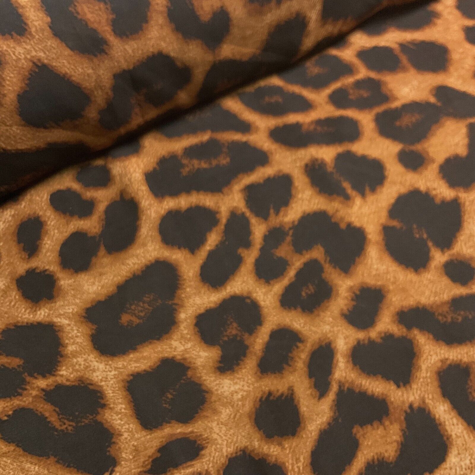 Animal Print printed chiffon leopard brown sewing scarf  fabric M1613