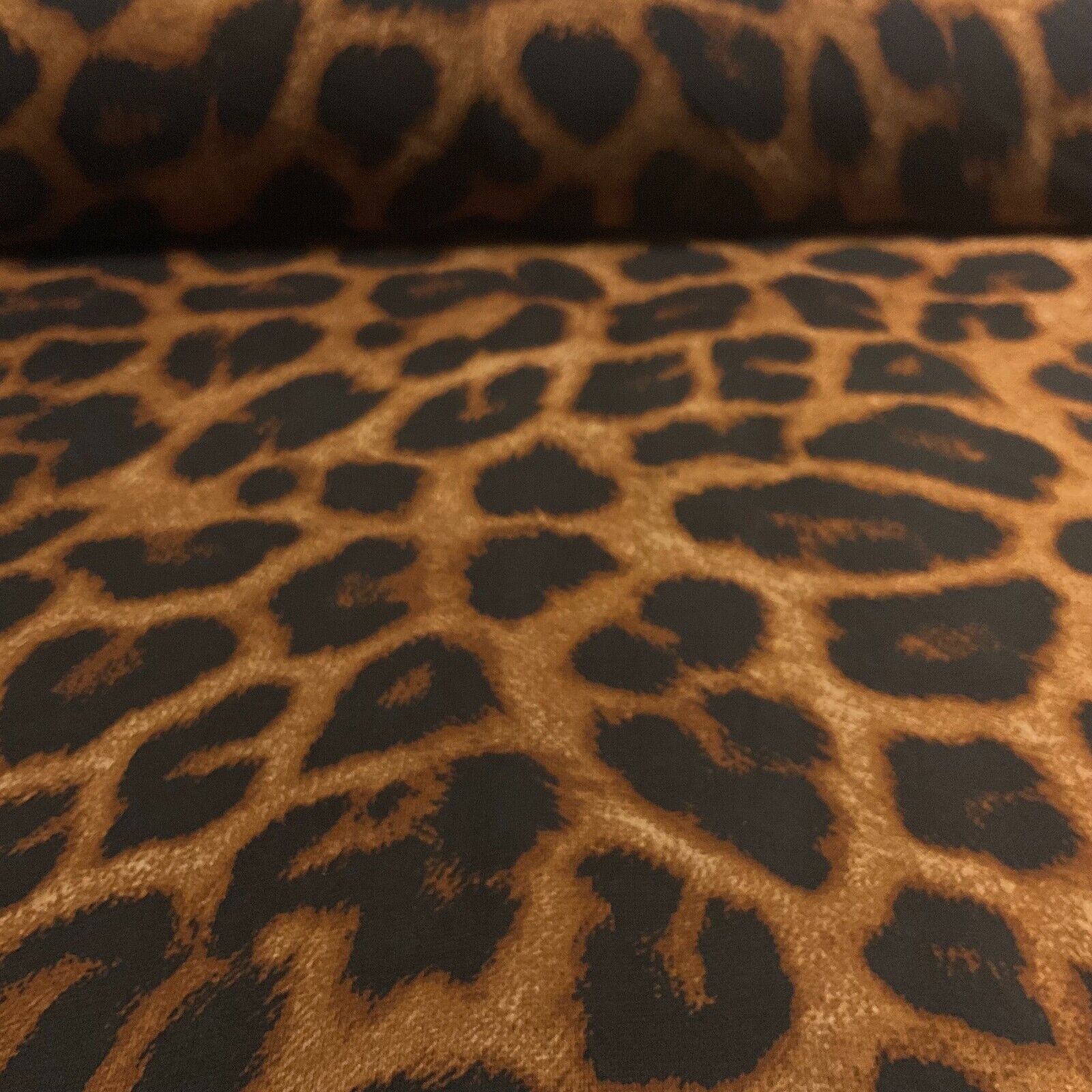 Animal Print printed chiffon leopard brown sewing scarf  fabric M1613
