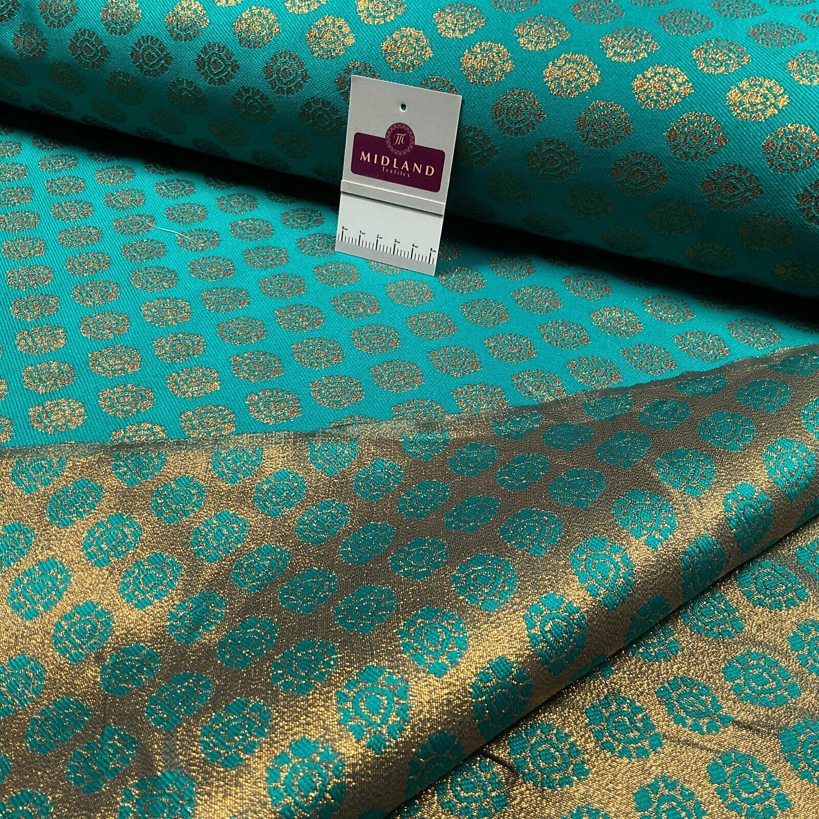 Indian Banarsi fabric Brocade Geometric waistcoat wedding 125cm wide M1688