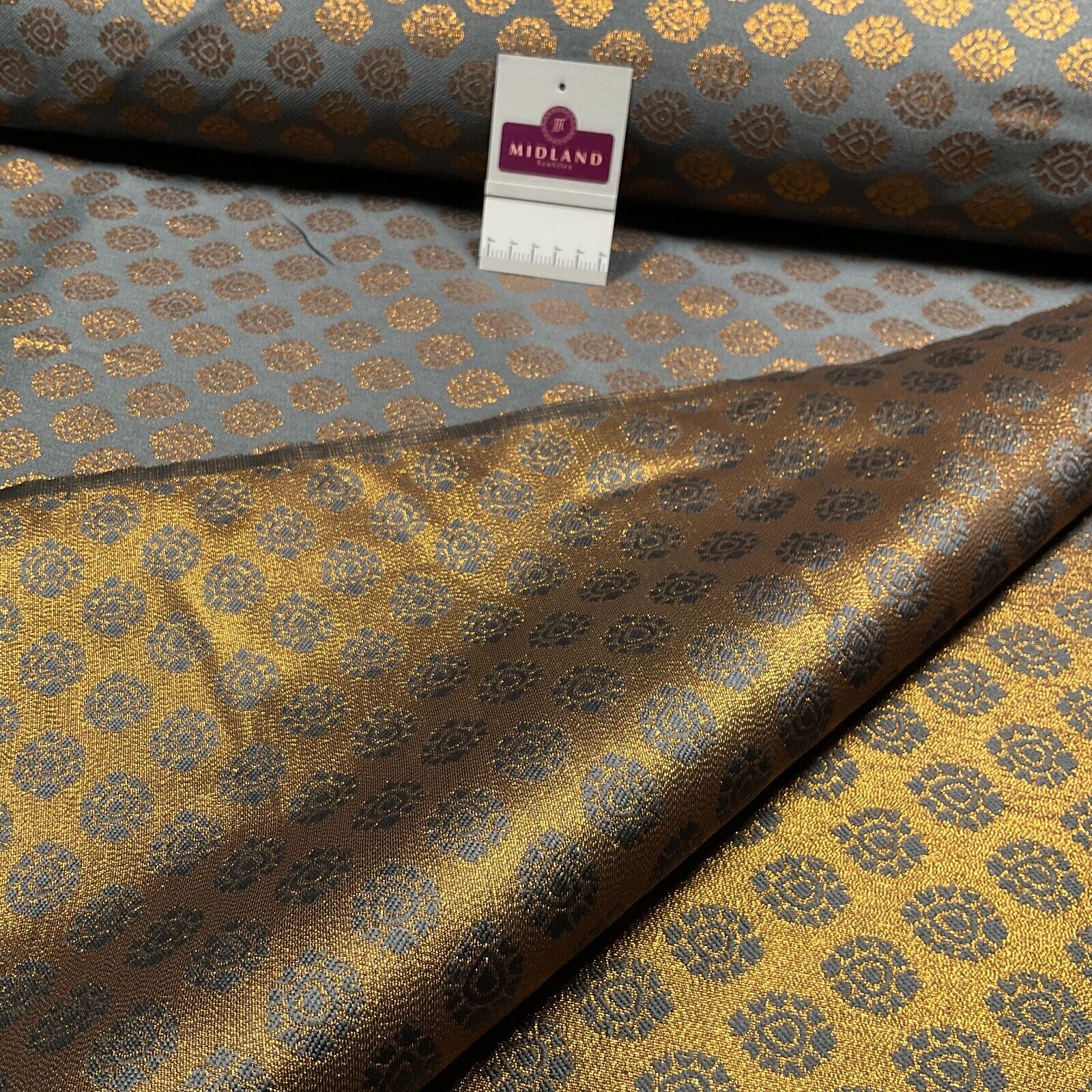 Indian Banarsi fabric Brocade Geometric waistcoat wedding 125cm wide M1688