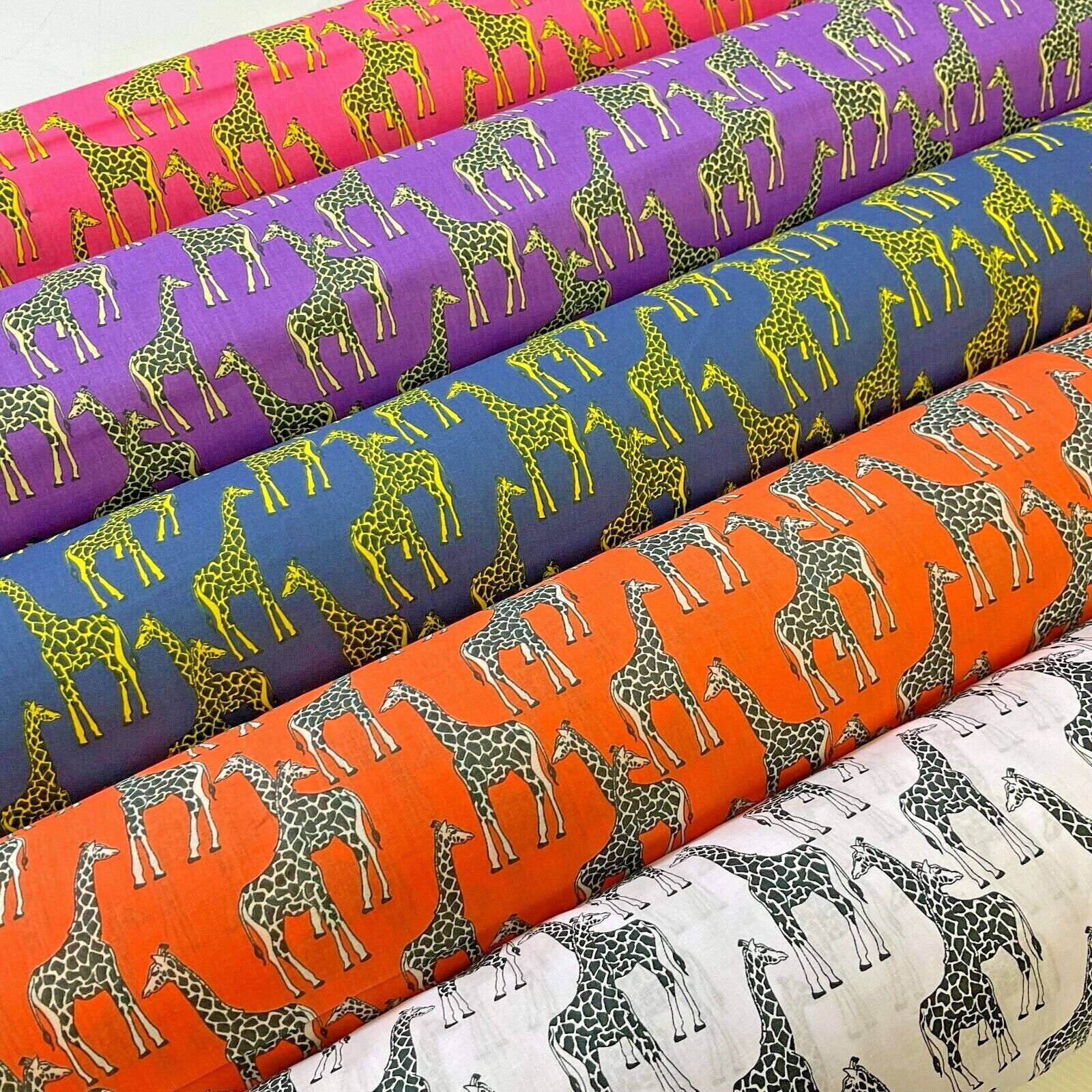 Giraffe Animals  Poly cotton printed fabric 110cm Wide M1706