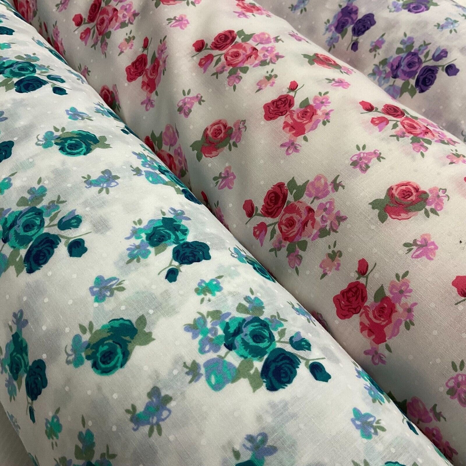 Vintage Floral Roses printed Poly cotton fabric 110cm Wide M1704