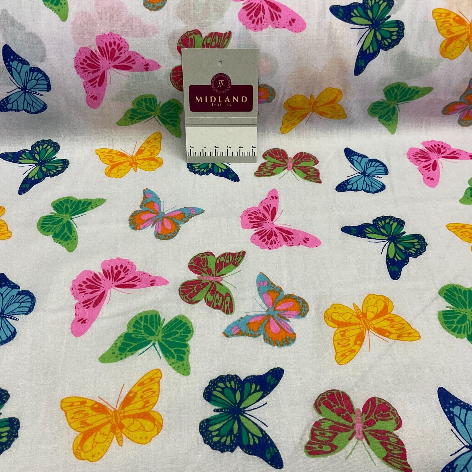 Butterflies Butterfly Insect Children's Poly cotton printed fabric 110cm M1703