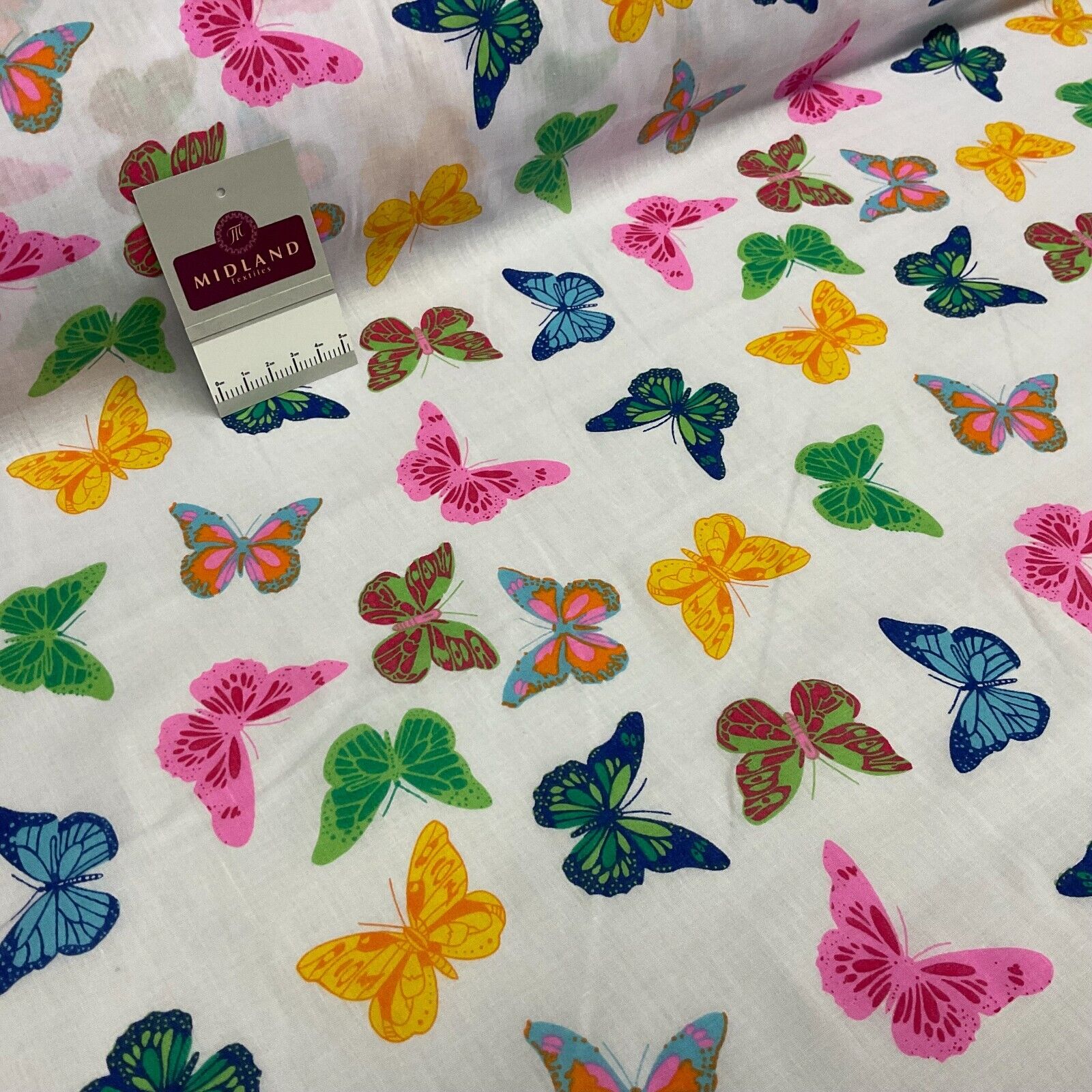 Butterflies Butterfly Insect Children's Poly cotton printed fabric 110cm M1703