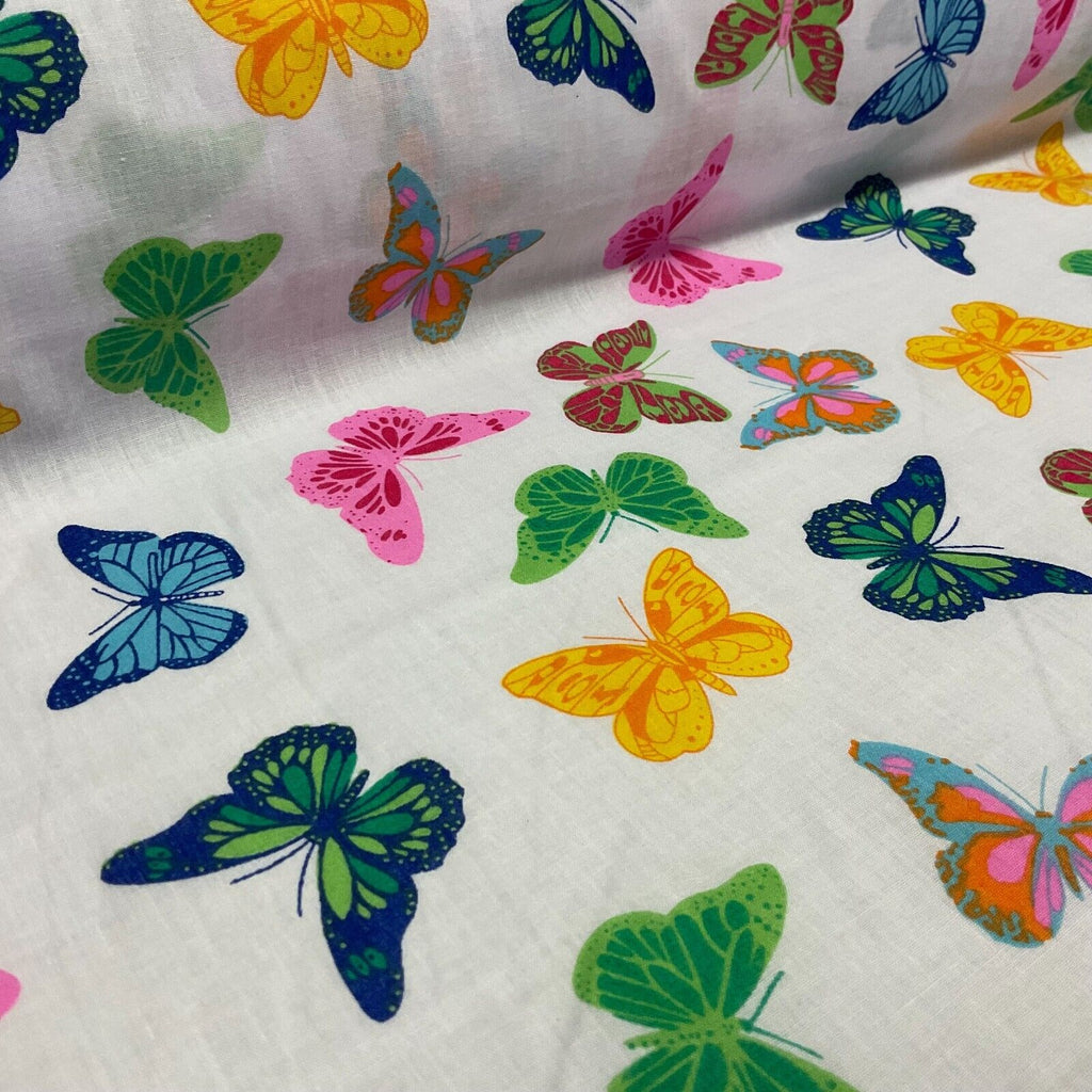 Butterflies Butterfly Insect Children's Poly cotton printed fabric 110cm M1703