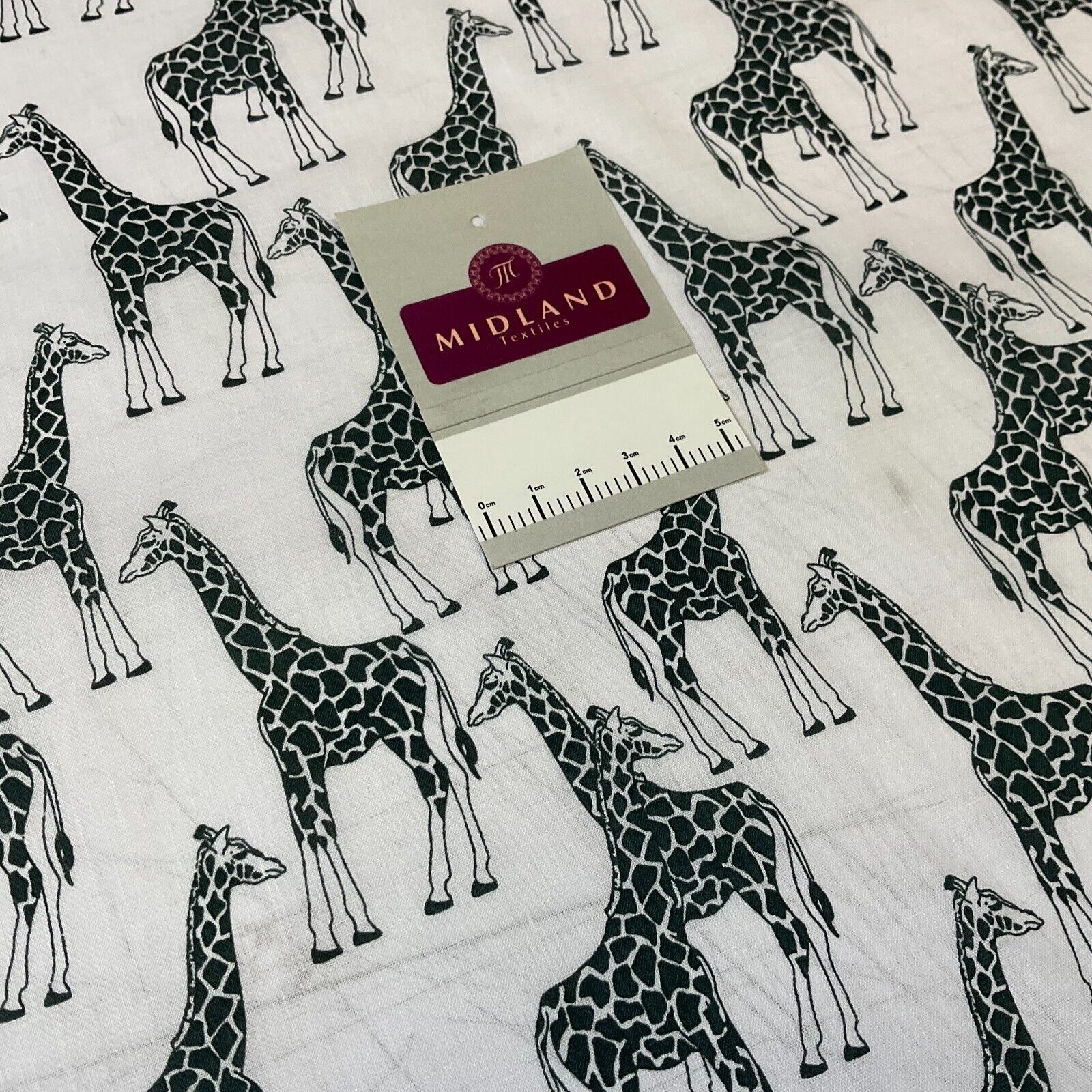 Giraffe Animals  Poly cotton printed fabric 110cm Wide M1706