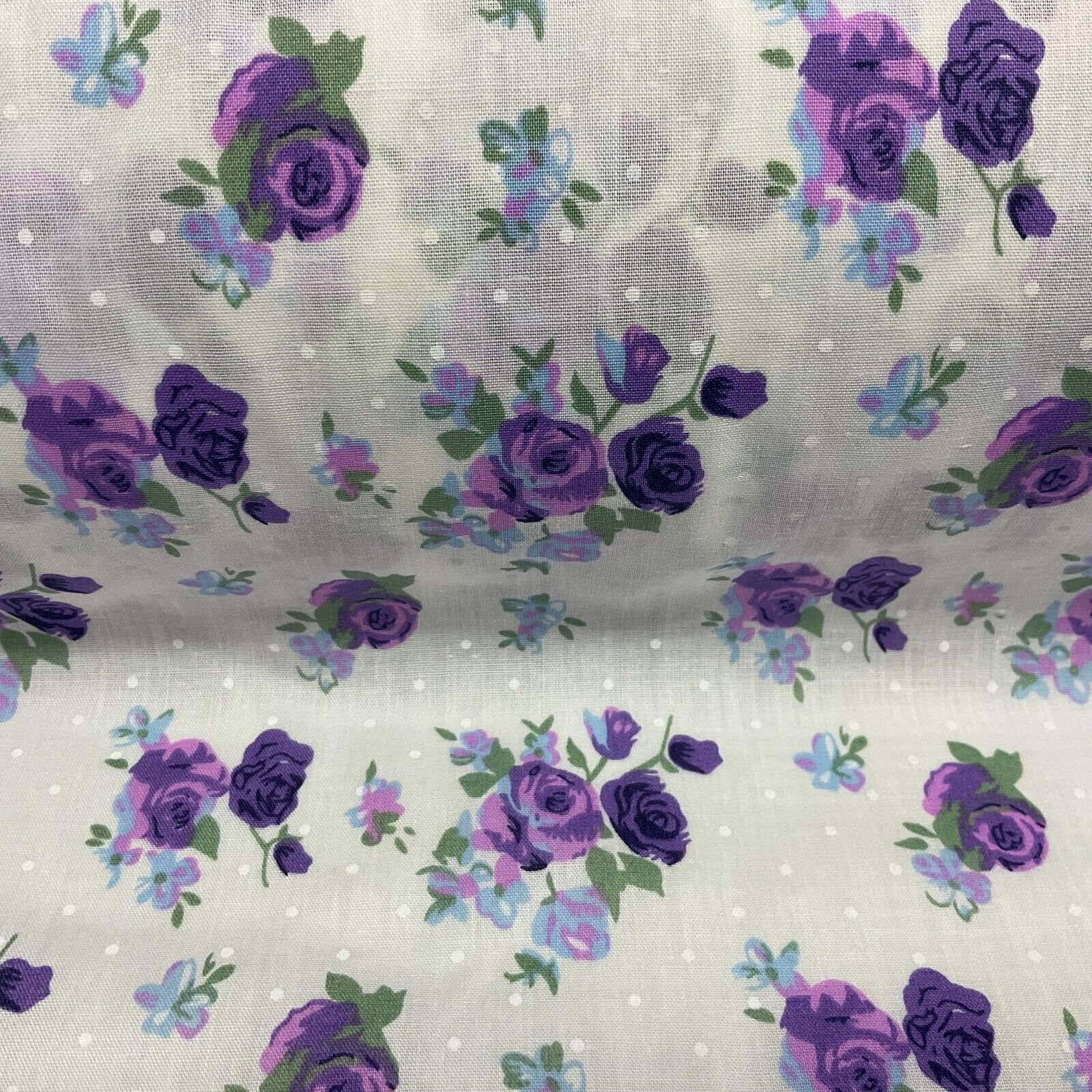 Vintage Floral Roses printed Poly cotton fabric 110cm Wide M1704