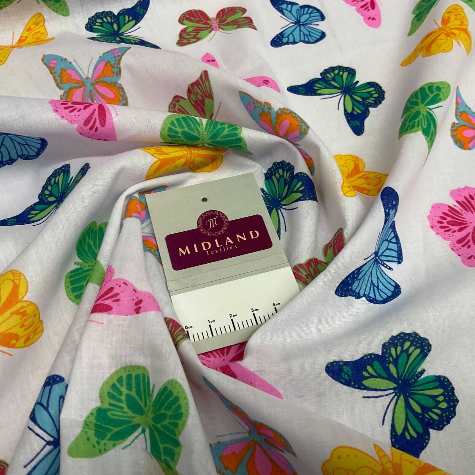 Butterflies Butterfly Insect Children's Poly cotton printed fabric 110cm M1703