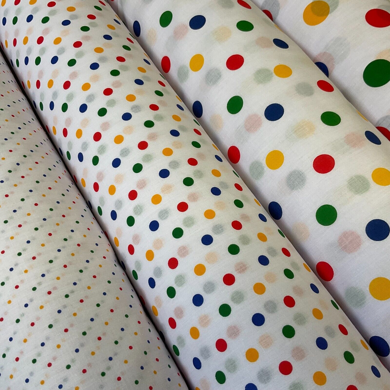 Punto multicolor punto Tela estampada de puntos de polialgodón M170 -  Midland Textiles