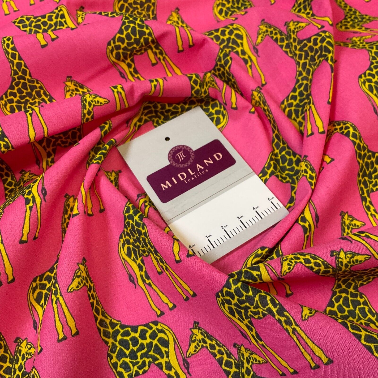 Giraffe Animals  Poly cotton printed fabric 110cm Wide M1706