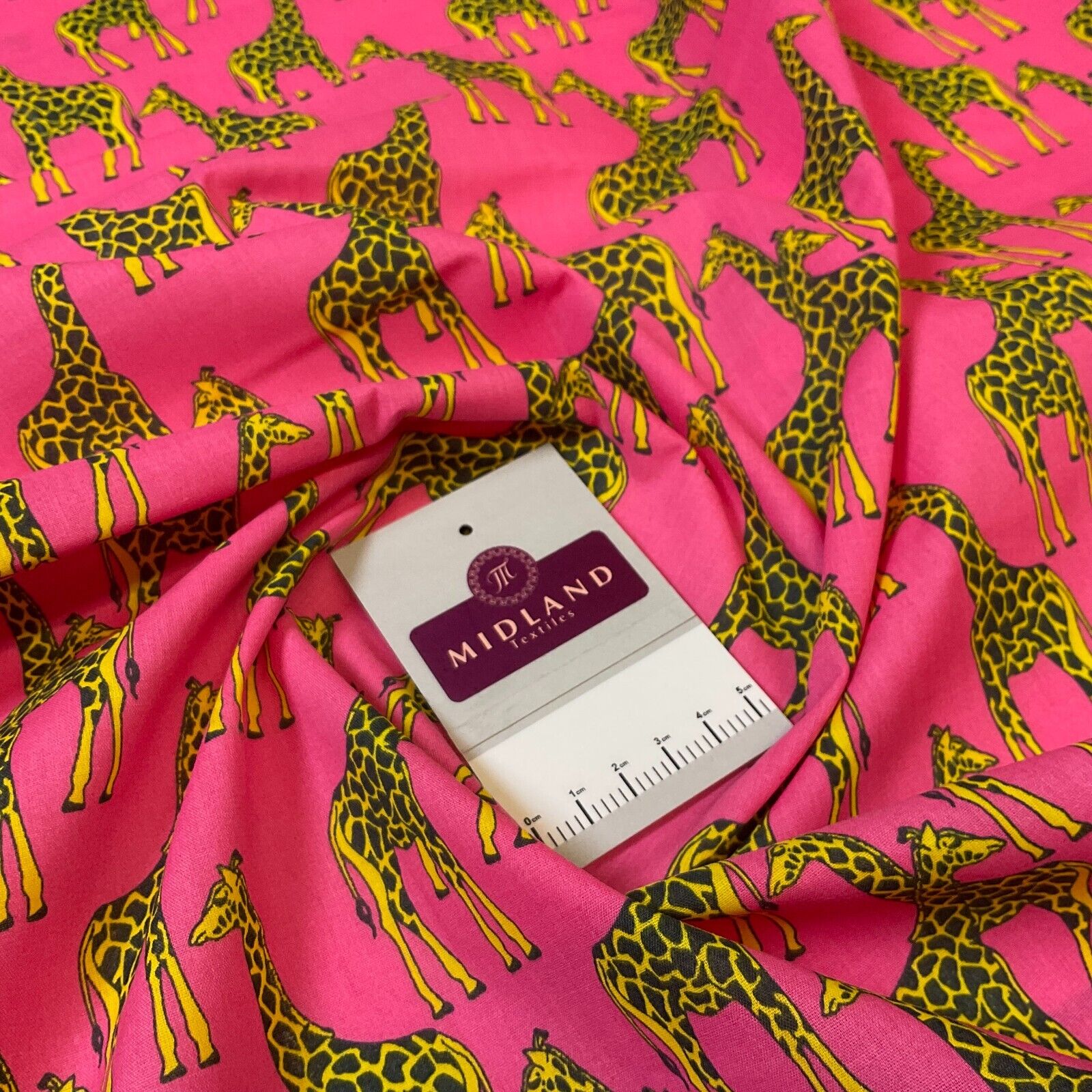 Giraffe Animals  Poly cotton printed fabric 110cm Wide M1706