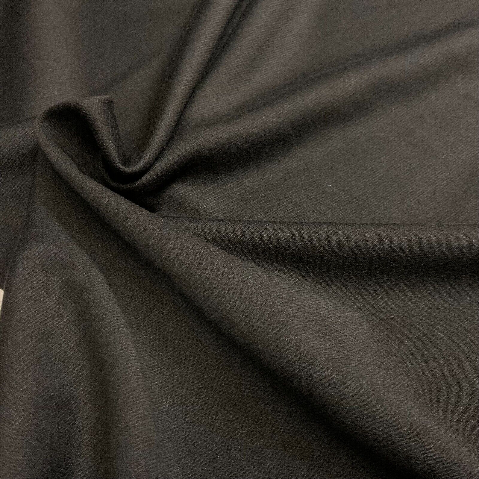 Plain Black Poly stretch Ponte roma dress Fabric 150 cm M1694