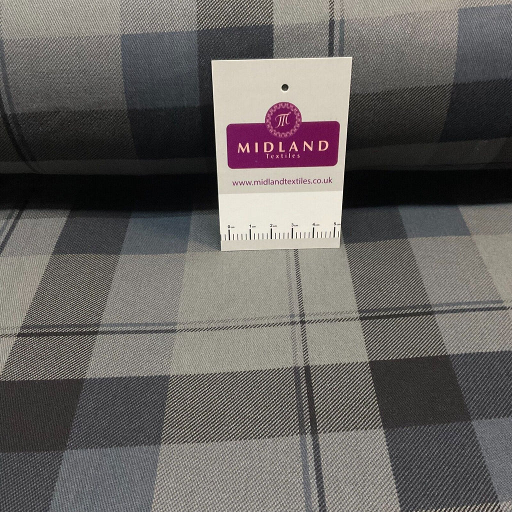 Plaid Scottish tartan Check Cotton Drill upholstery workwear Fabric 150 cm M1718