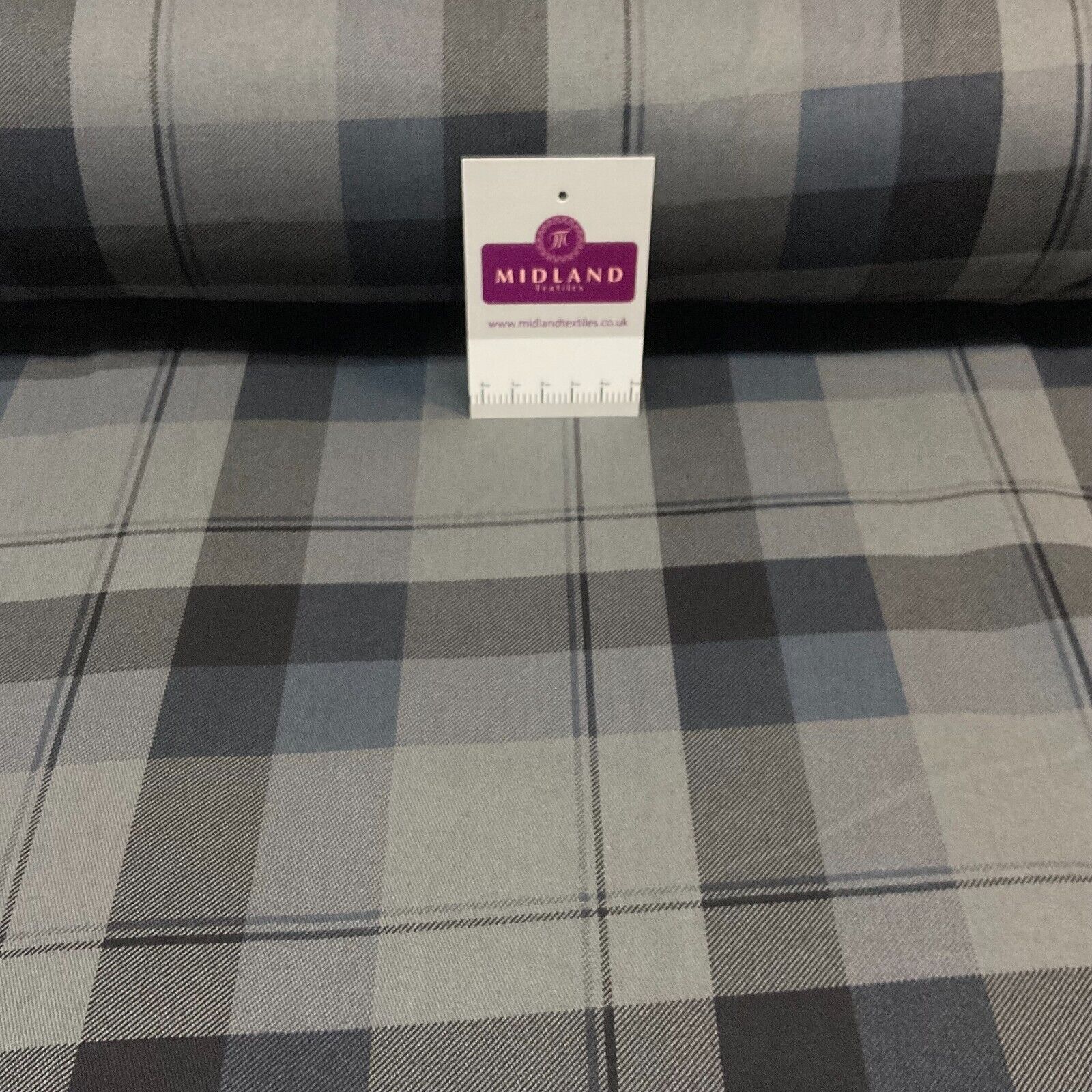 Plaid Scottish tartan Check Cotton Drill upholstery workwear Fabric 150 cm M1718