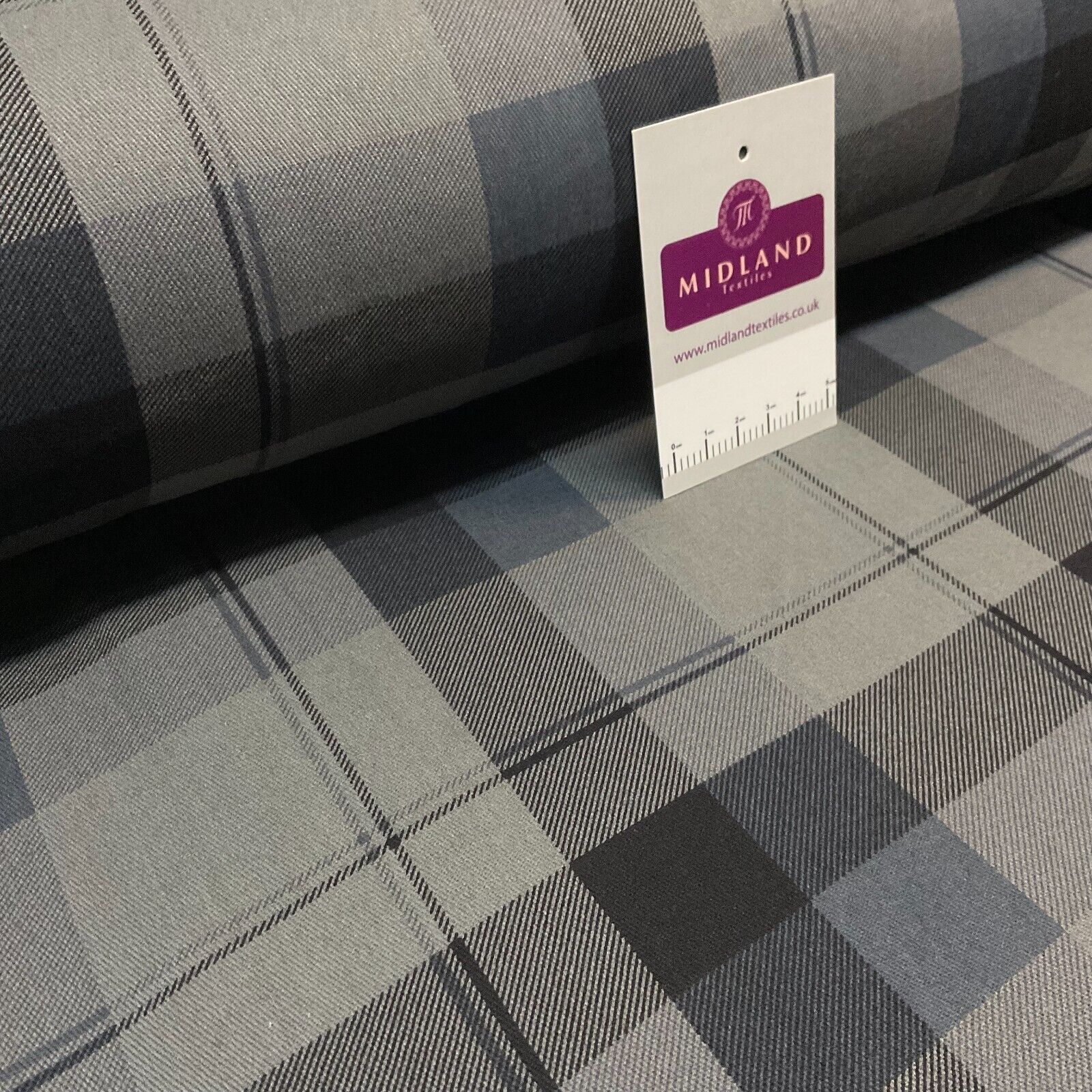 Plaid Scottish tartan Check Cotton Drill upholstery workwear Fabric 150 cm M1718