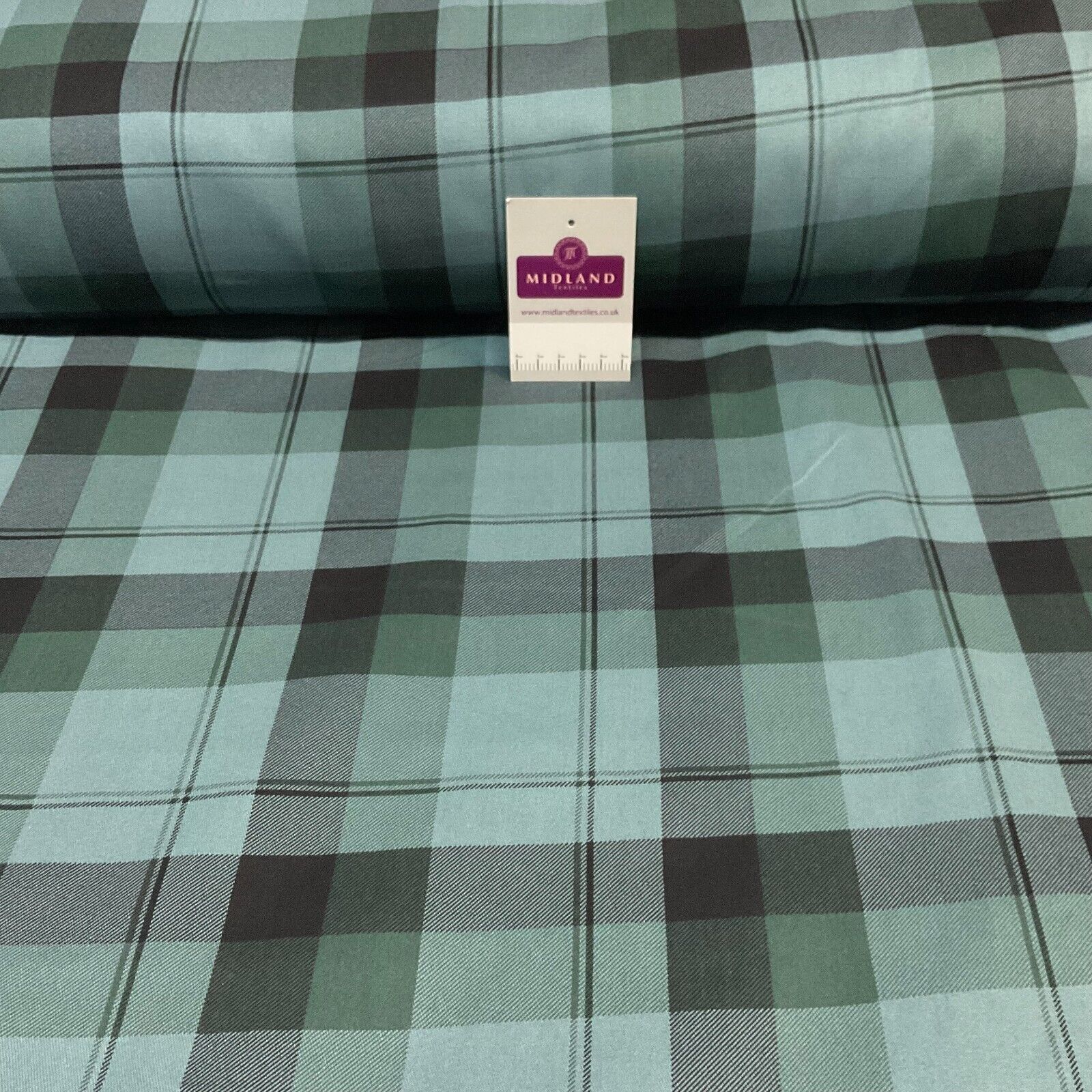 Plaid Scottish tartan Check Cotton Drill upholstery workwear Fabric 150 cm M1718