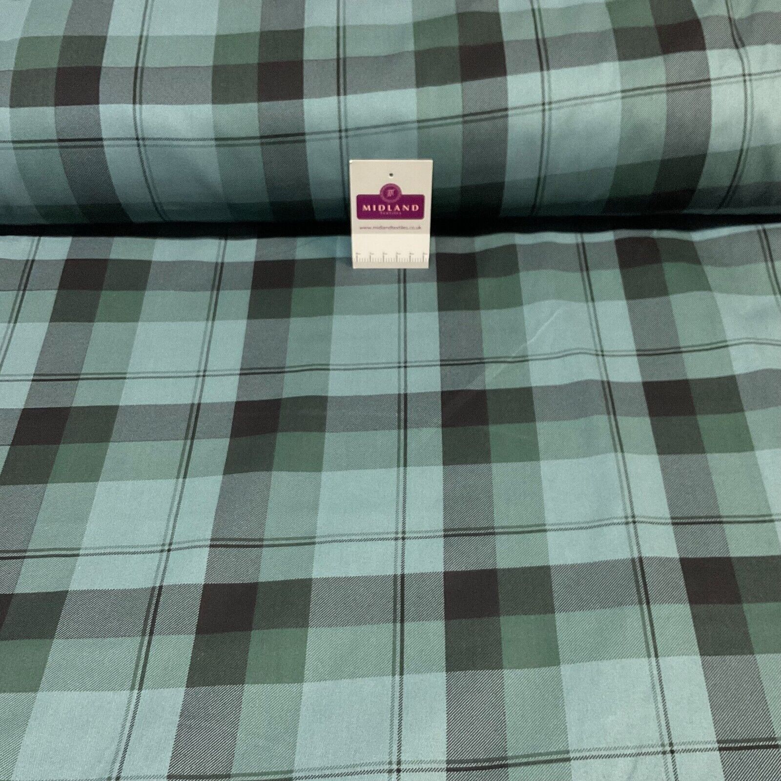 Plaid Scottish tartan Check Cotton Drill upholstery workwear Fabric 150 cm M1718