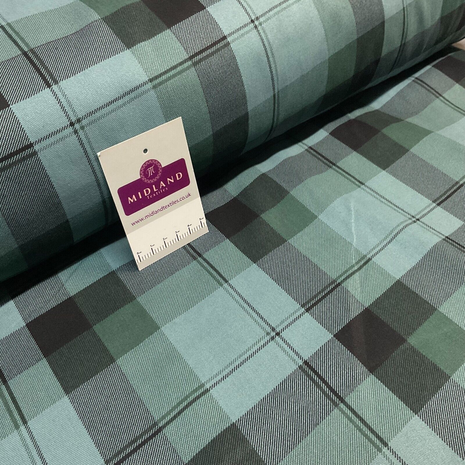 Plaid Scottish tartan Check Cotton Drill upholstery workwear Fabric 150 cm M1718