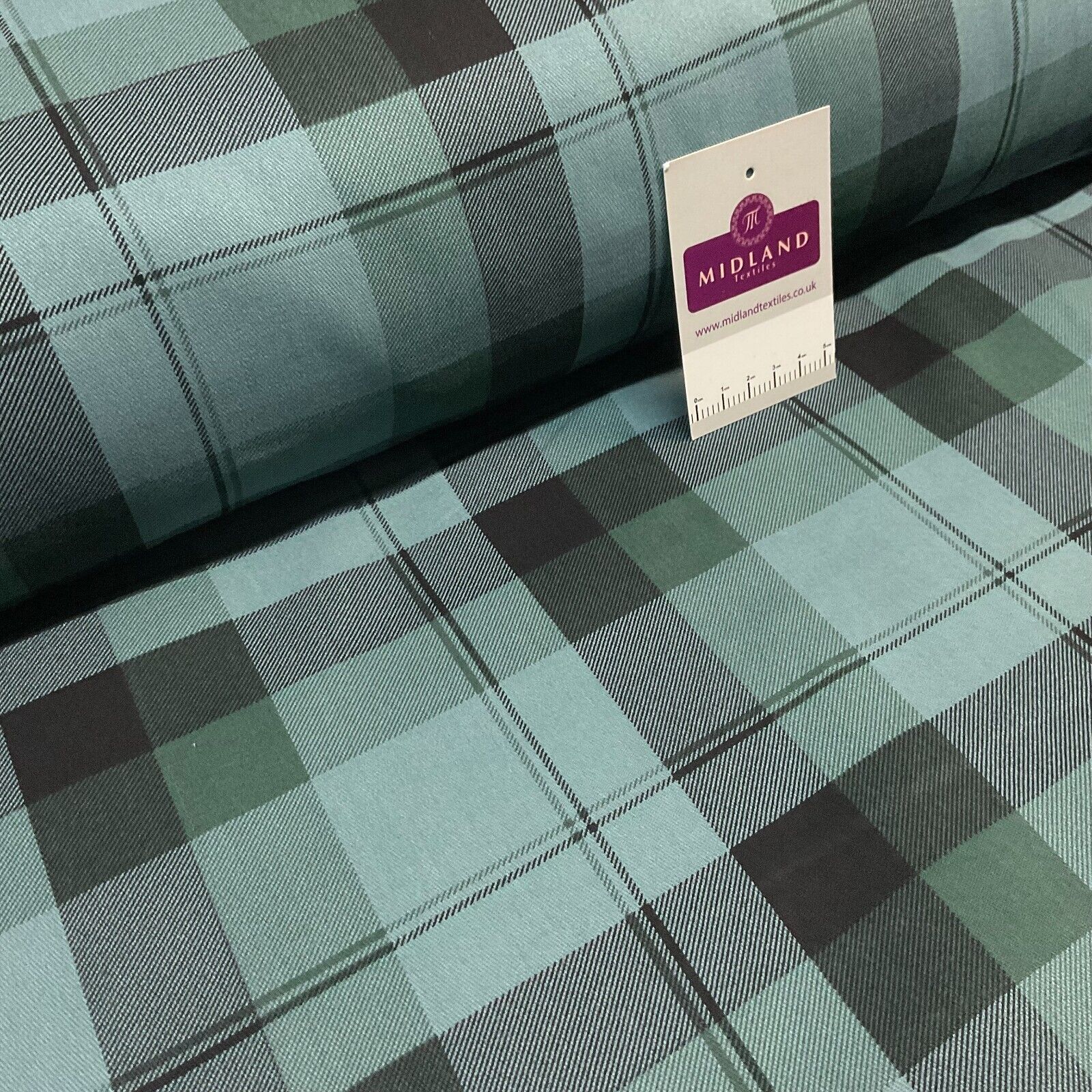 Cotton Check Flannel Fabric  Brushed & Cosy - Navy Sunshine