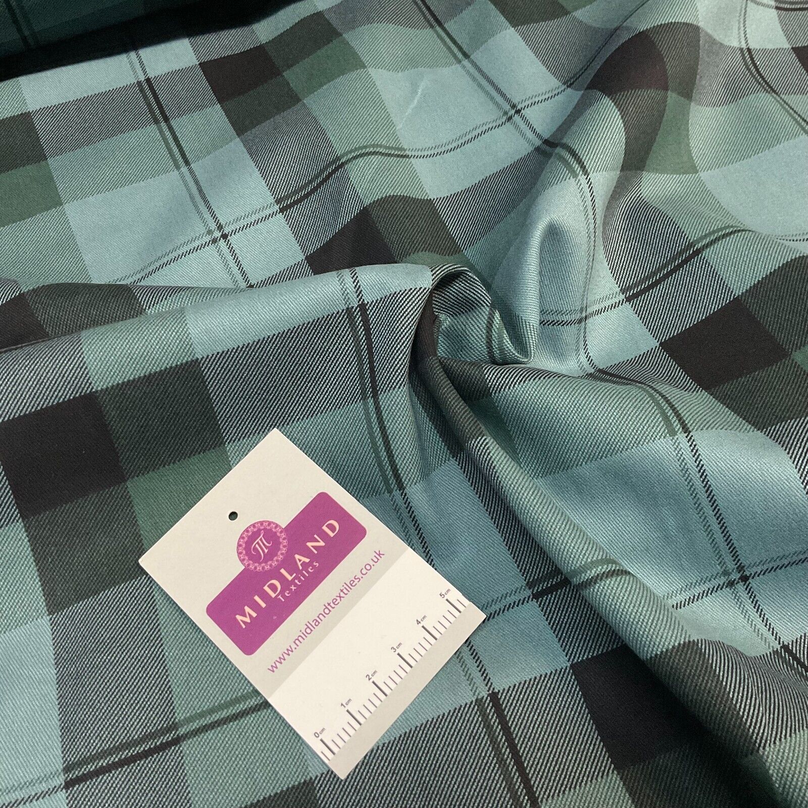 Plaid Scottish tartan Check Cotton Drill upholstery workwear Fabric 150 cm M1718