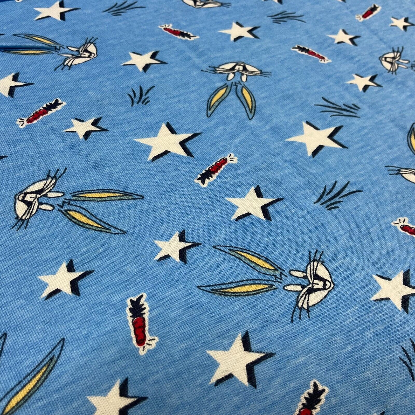 Children's Bunny Carrot Rabbit cotton stretch jersey novelty dress fabric M1715