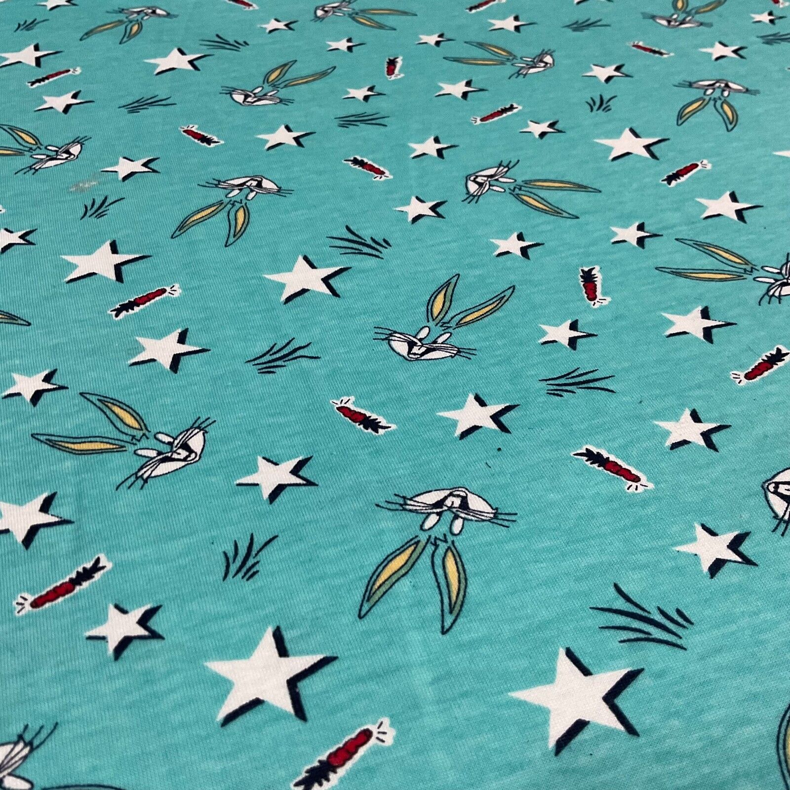 Children's Bunny Carrot Rabbit cotton stretch jersey novelty dress fabric M1715