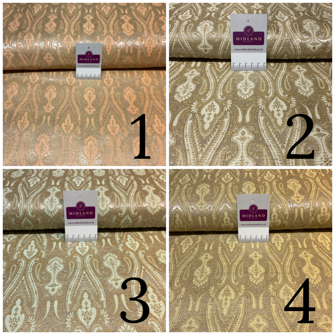 Indian Banarsi Brocade wedding double paisley ornate fabric 150cm wide M1728