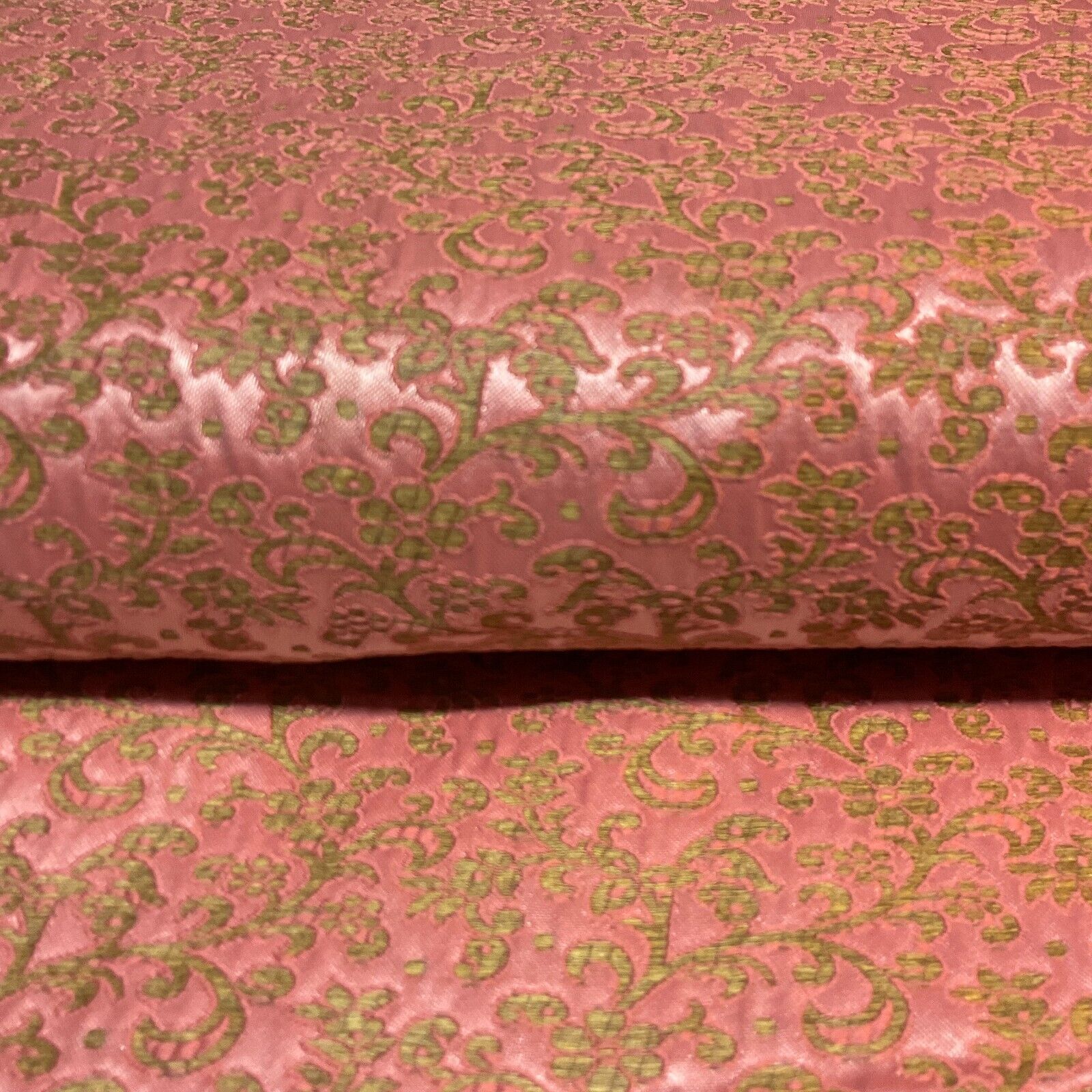 Rose Pink Firm Floral banarsi Brocade waistcoat Fabric 150 cm M1387-2 Mtex