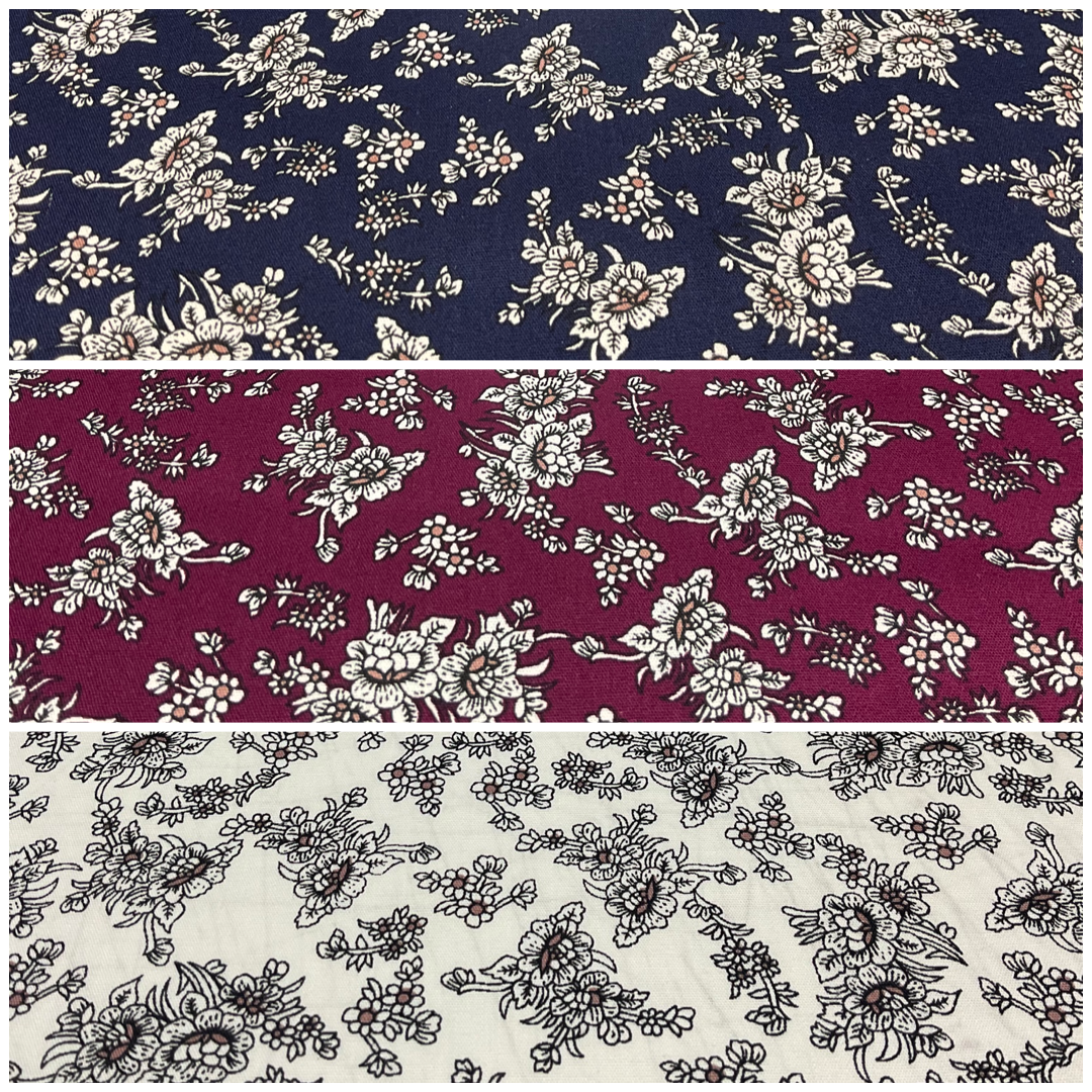 Small Vintage Floral 100% cotton printed dress craft fabric 150cm wide M1739