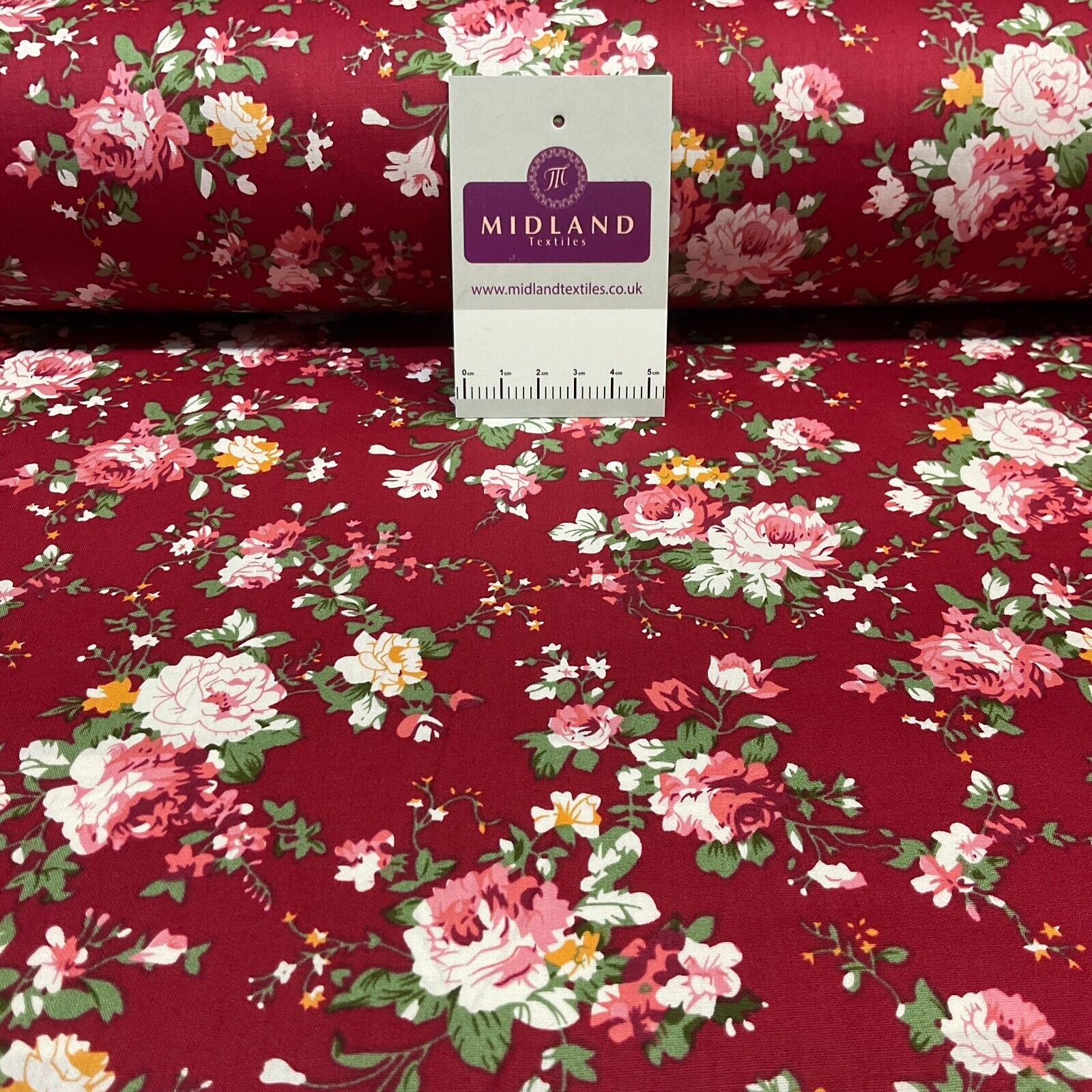 Vintage Floral 100% cotton printed dress craft fabric 150cm wide M1741