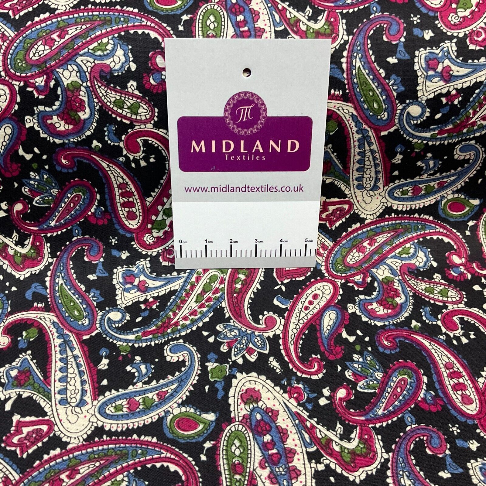 Paisley 100% cotton printed dress craft fabric 150cm wide M1736