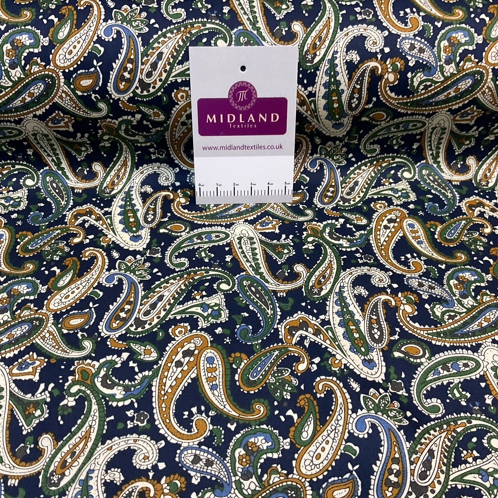 Paisley 100% cotton printed dress craft fabric 150cm wide M1736