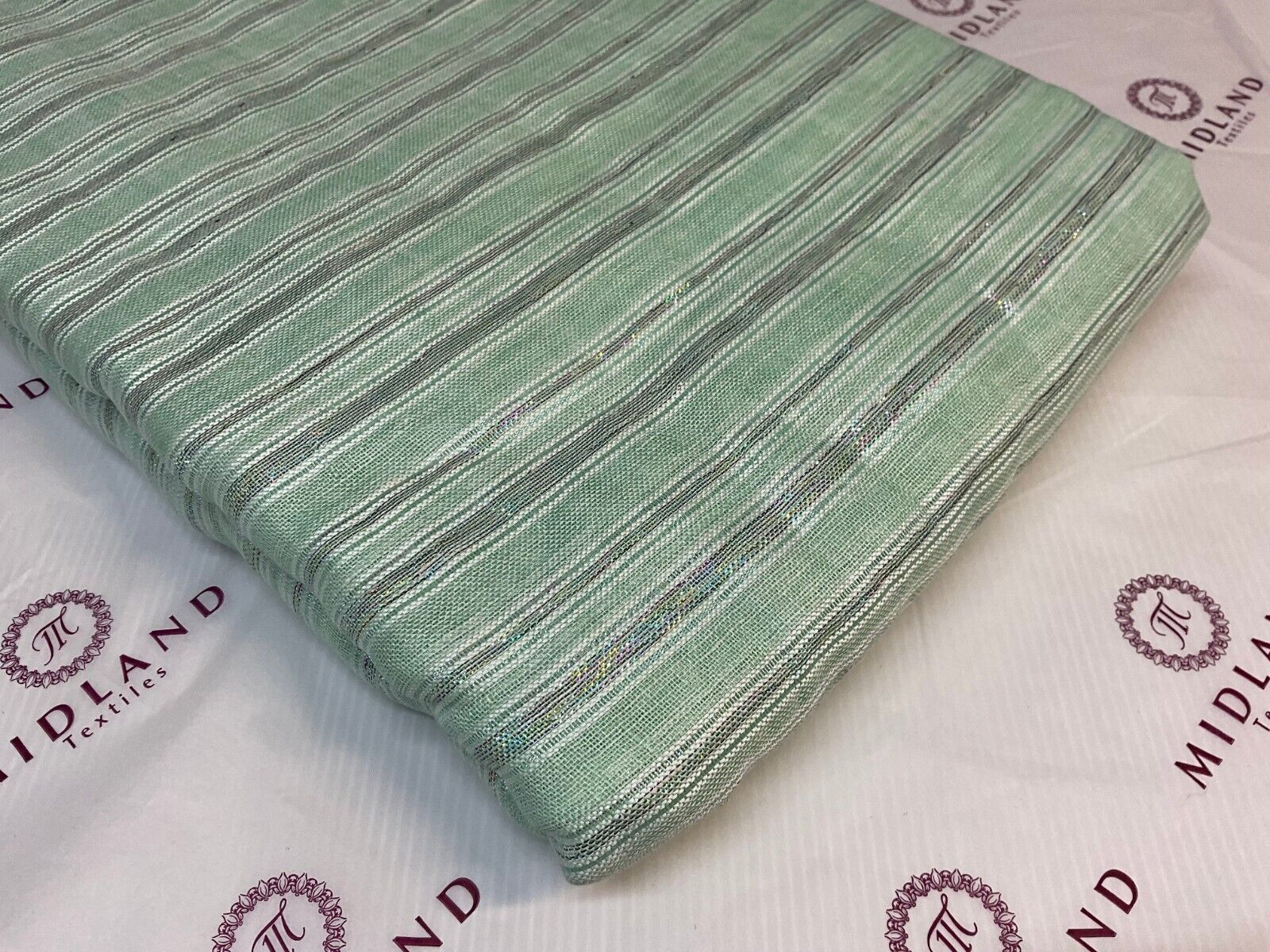 Stripped Handloom Linen dress Fabric 114cm wide M1771 Stripped Handloom Linen dress Fabric 114cm wide M1771