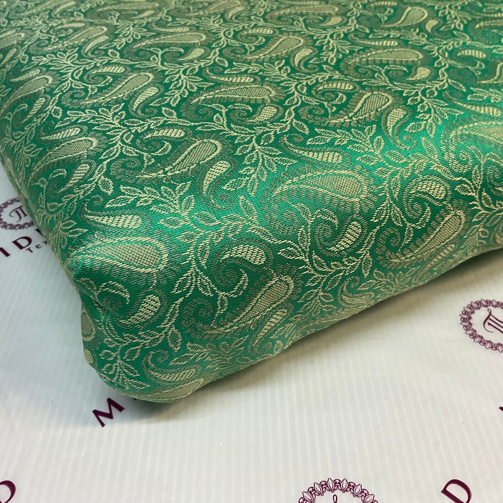 Indian Paisley wedding Banarsi Brocade Fabric 114cm wide M1776