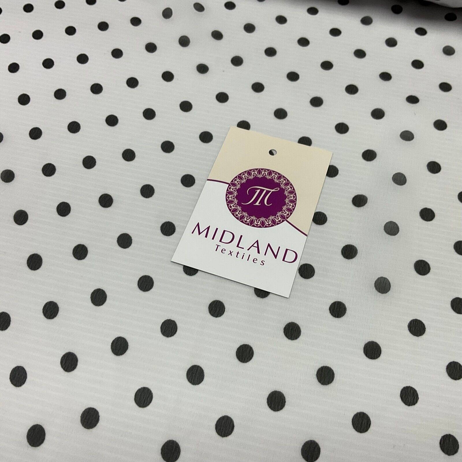 Polka Dot Spot Sheer, Flowy dress blouse chiffon fabric 58 inches wide M1748