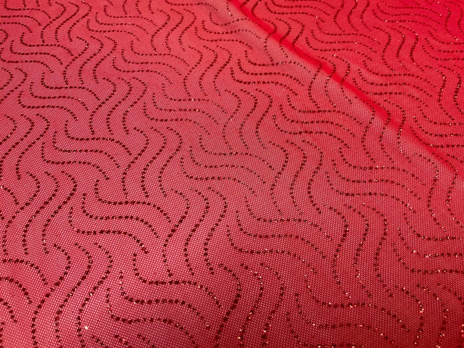 Powermesh net Glitter Sequin 2 Way Stretch Dress Fabric M1782