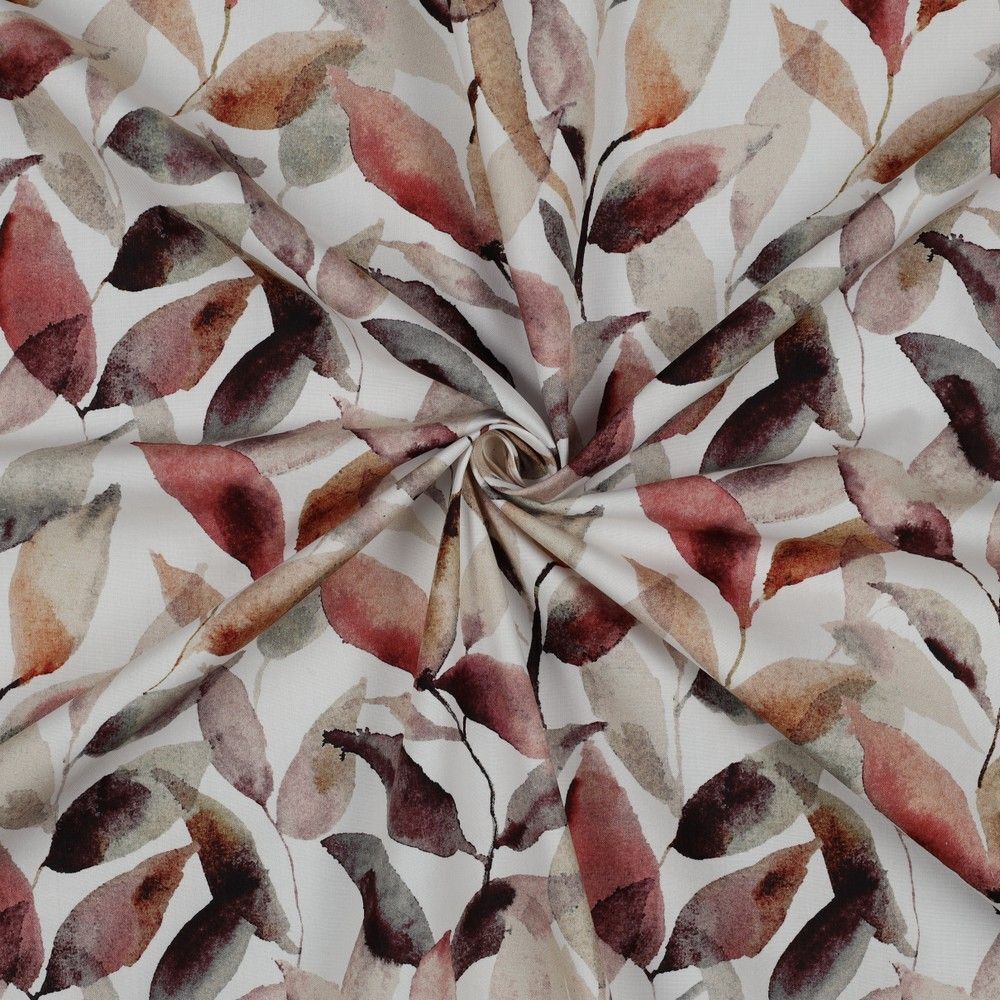 Fine Poplin 100% Cotton Leaves printed dress skirt Fabric M1803