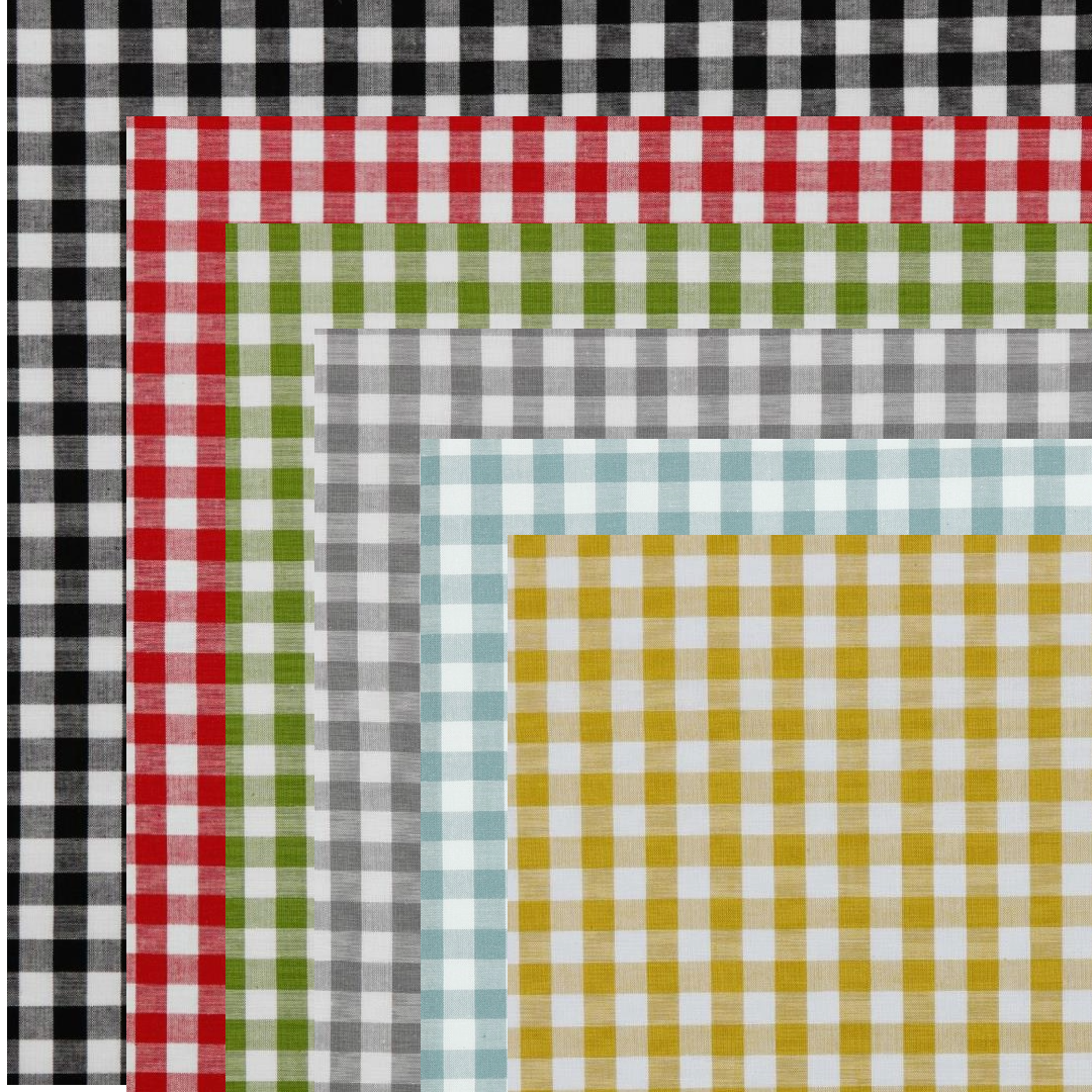 10mm checkered square 100% Cotton check plaid Gingham fabric M1805