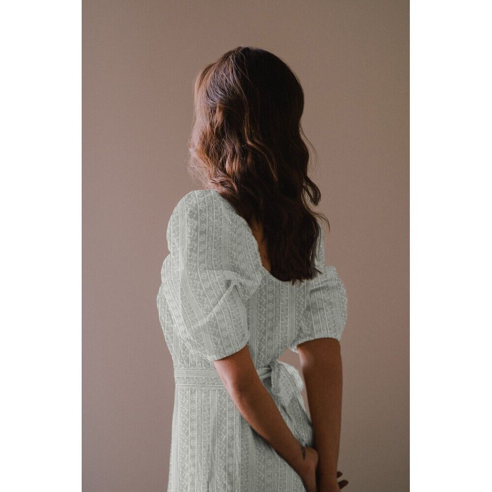 White Cotton Embroidery Summer breathability and comfort Dress fabric M1806