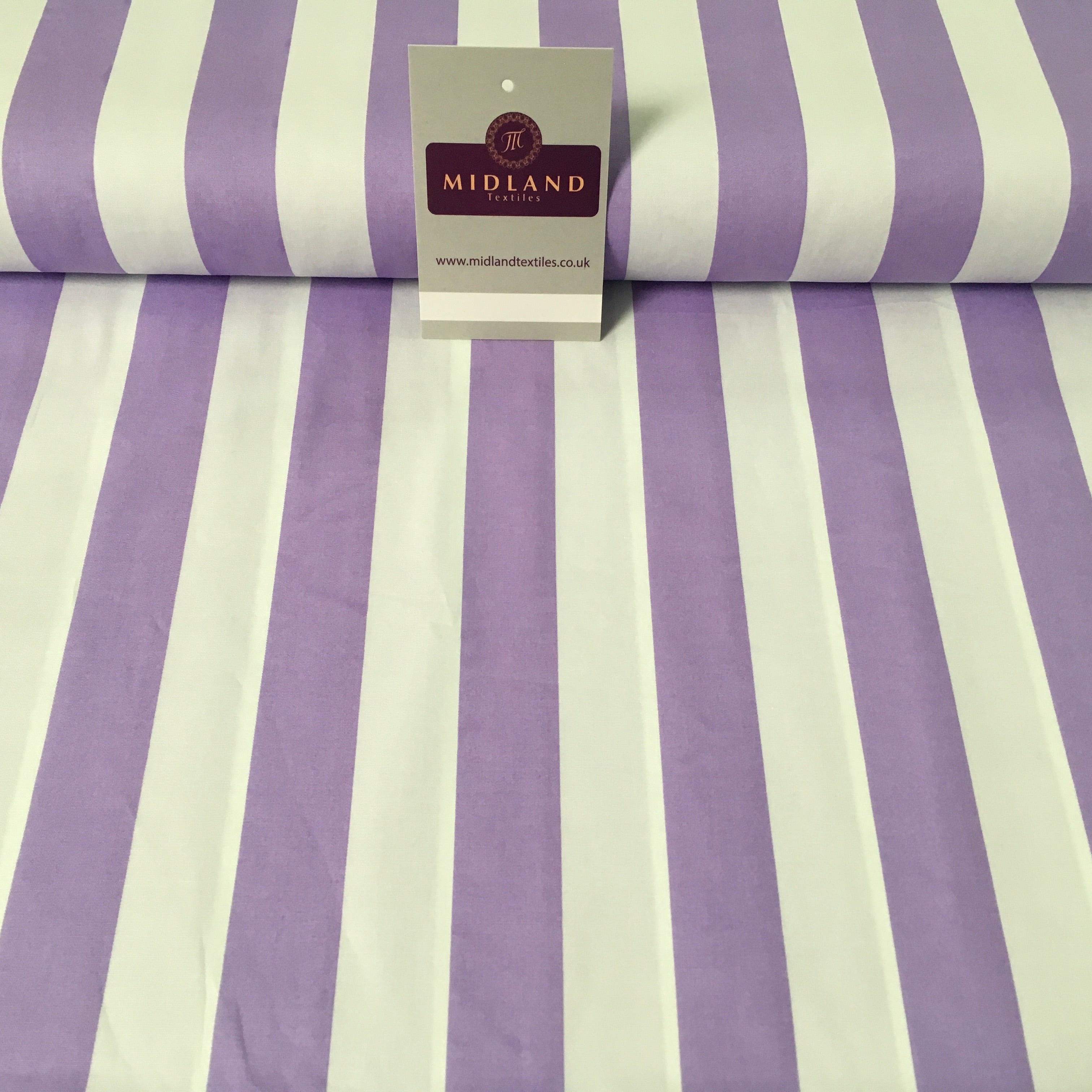 2.5cm Candy Stripped Cotton Poplin shirting, dress Fabric 44' wide MK898 Mtex