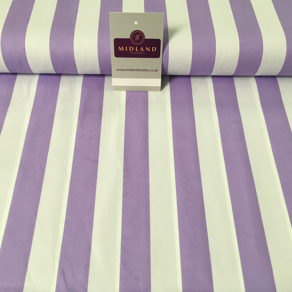 2.5cm Candy Stripped Cotton Poplin shirting, dress Fabric 44