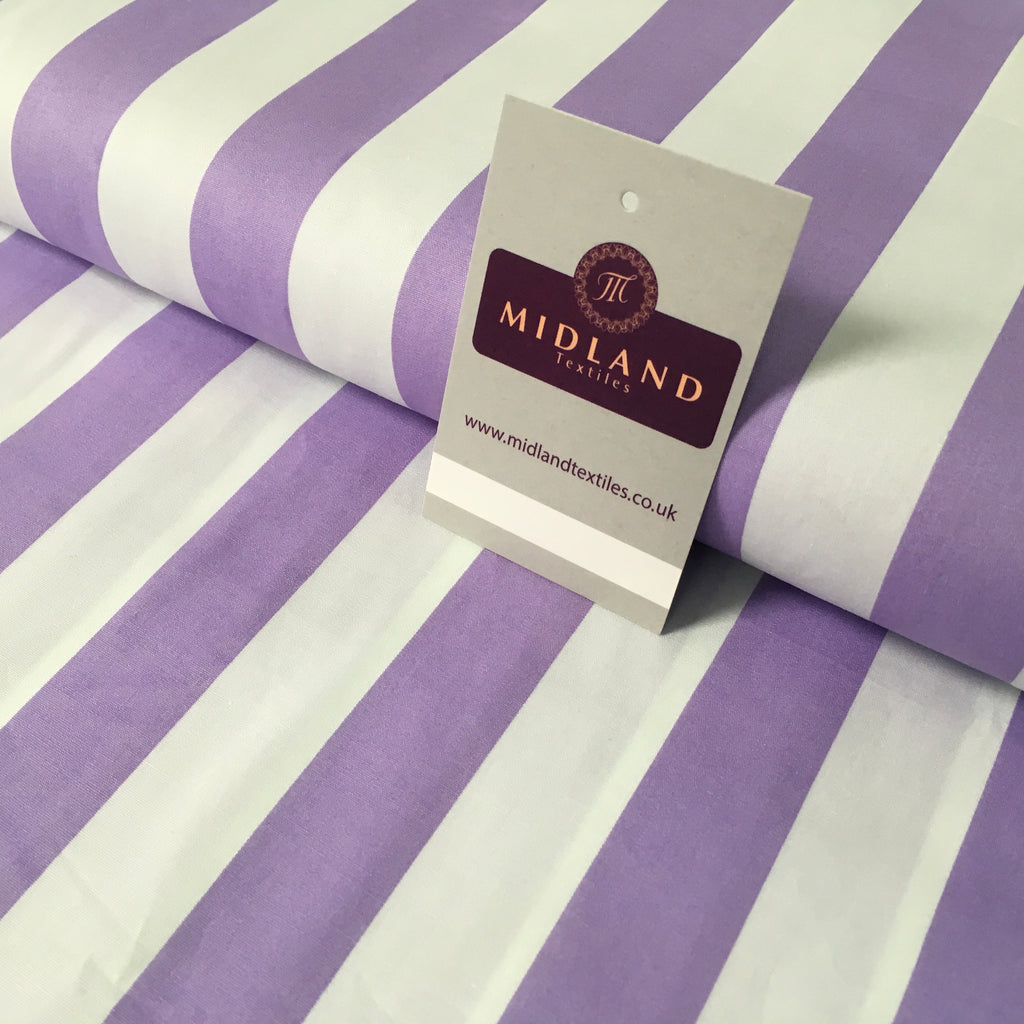 2.5cm Candy Stripped Cotton Poplin shirting, dress Fabric 44