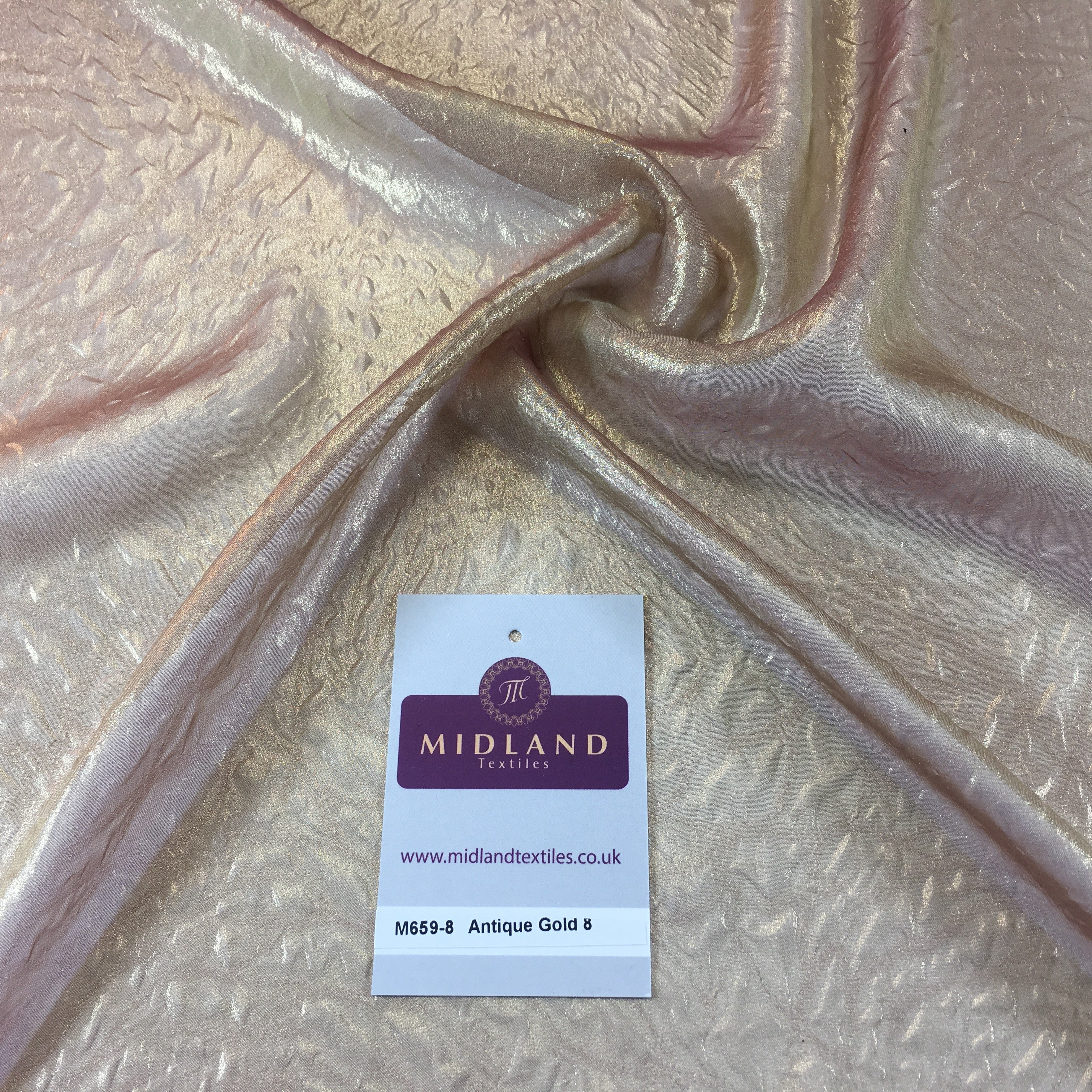 Lightweight Marble Gold Shimmer embossed foil Chiffon fabric 58' wide M659 Mtex - Midland Textiles & Fabric