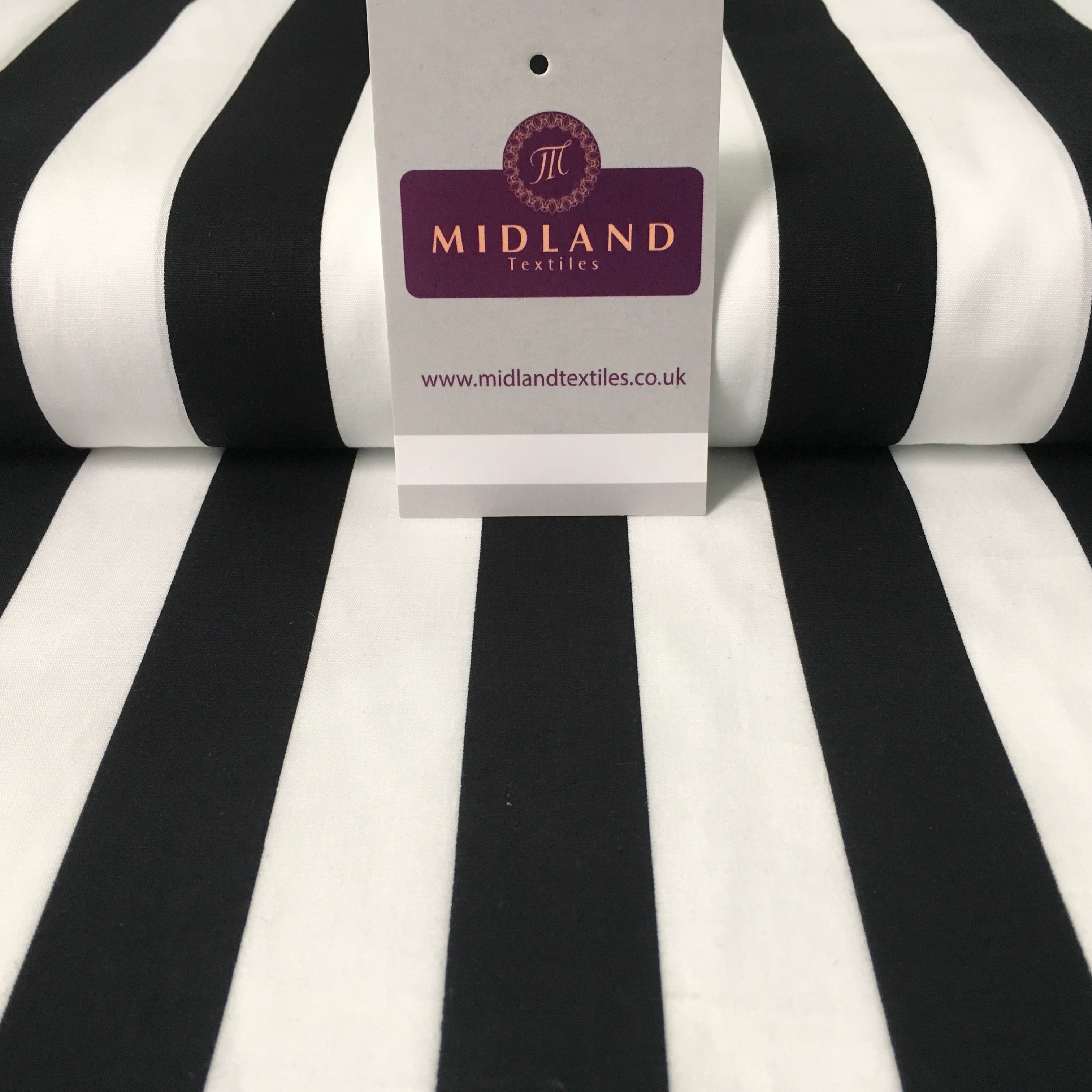 2.5cm Candy Stripped Cotton Poplin shirting, dress Fabric 44' wide MK898 Mtex