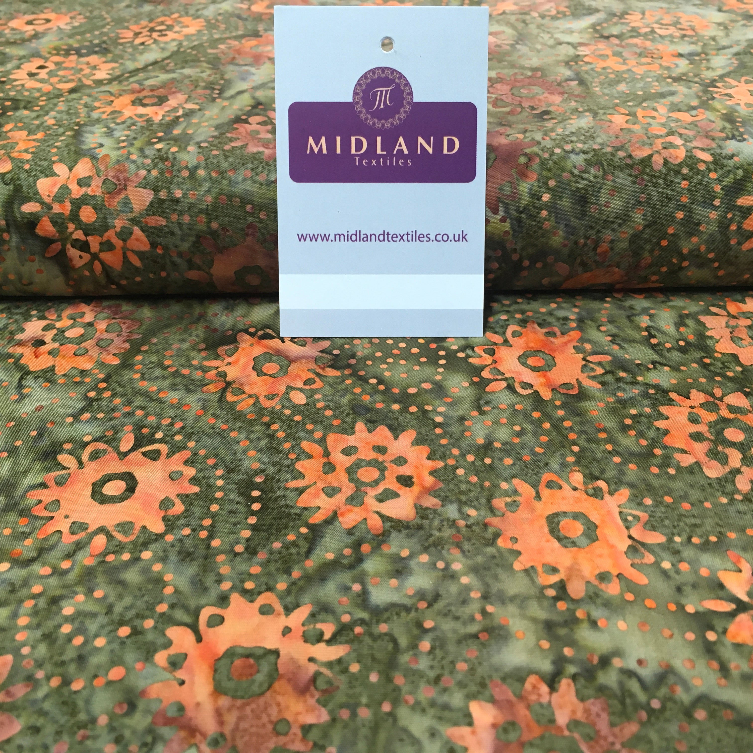 Clog Tie Dye Bali Batik 100% Cotton patchwork Fabric 44' Wide MK900 Mtex Teal A / Sample