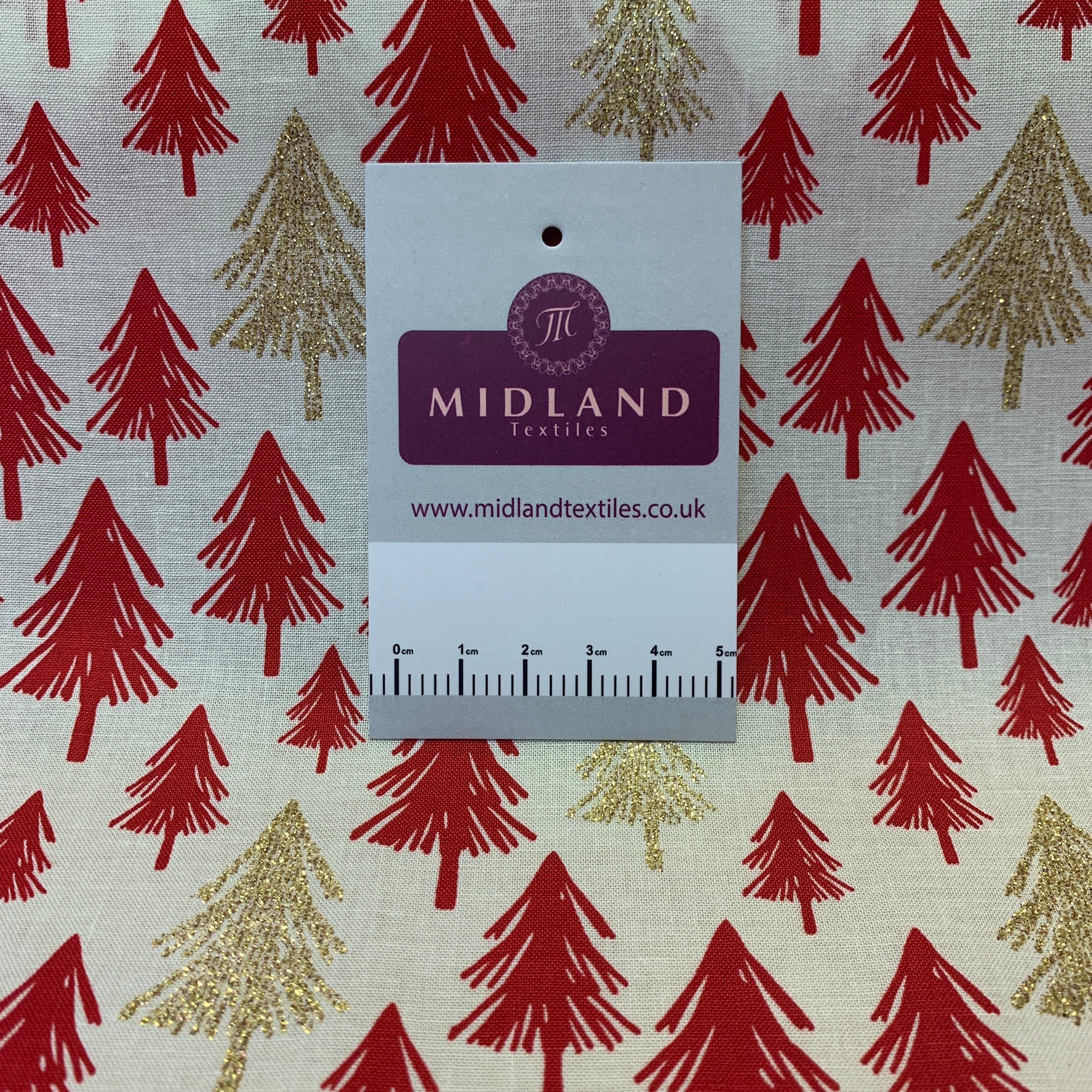 Christmas Gold Foil Printed 100% Cotton Fabric  MD1468 Mtex